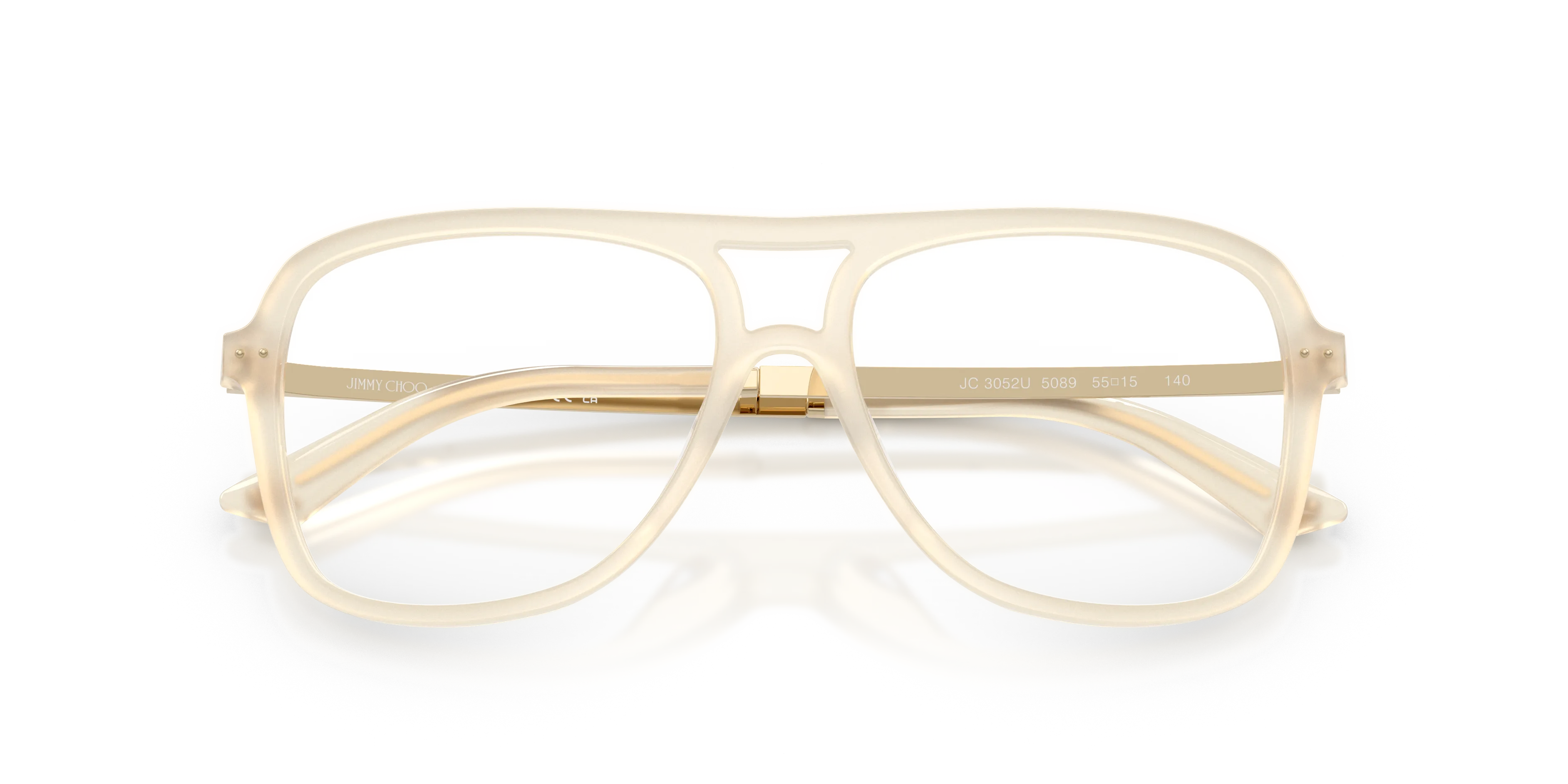Jimmy Choo JC3052U 5089 Montature da vista Acetato Giallo Pilot Normale - immagine 2