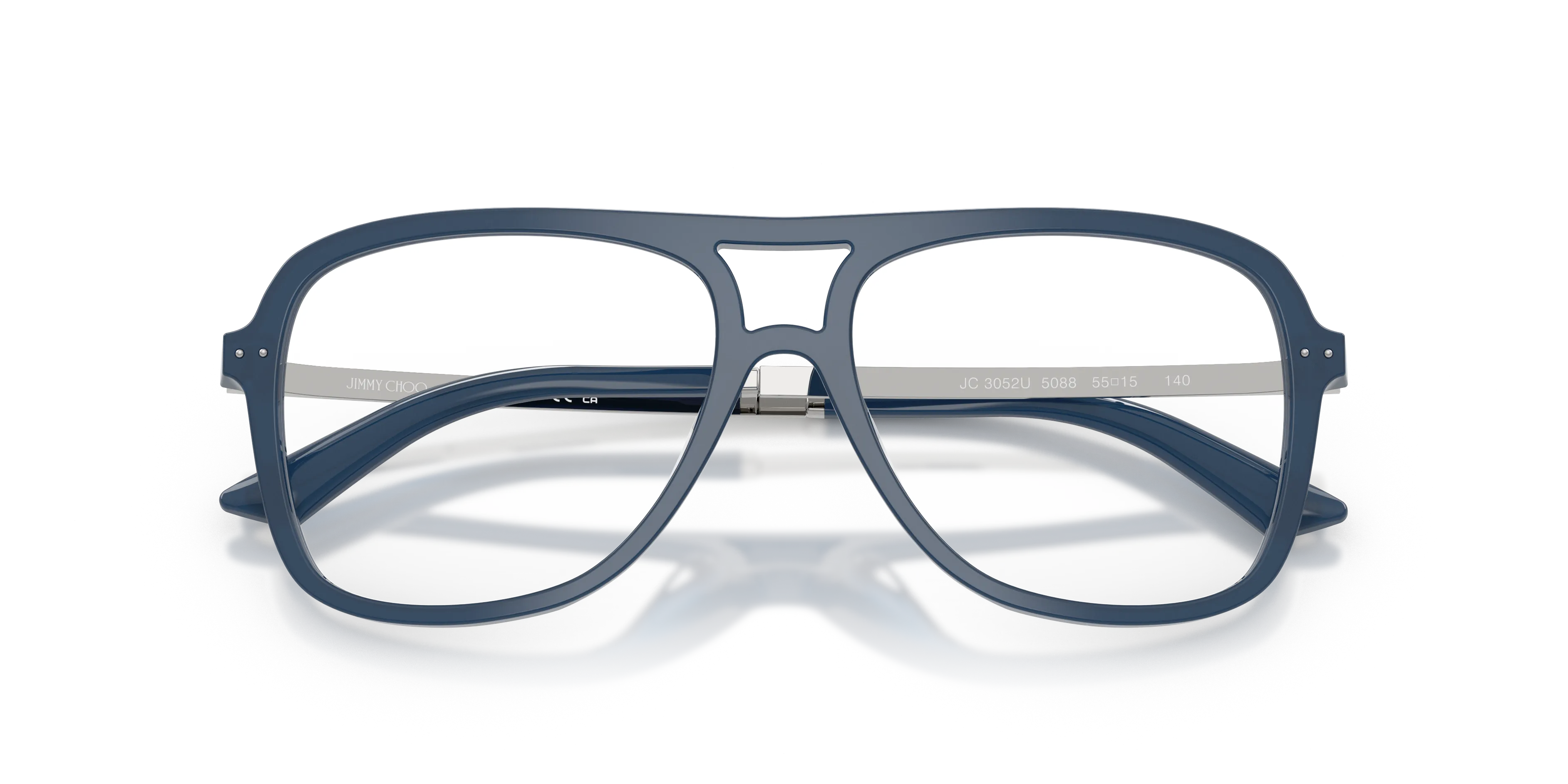 Jimmy Choo JC3052U 5088 Montature da vista Acetato Blu Pilot Normale - immagine 2