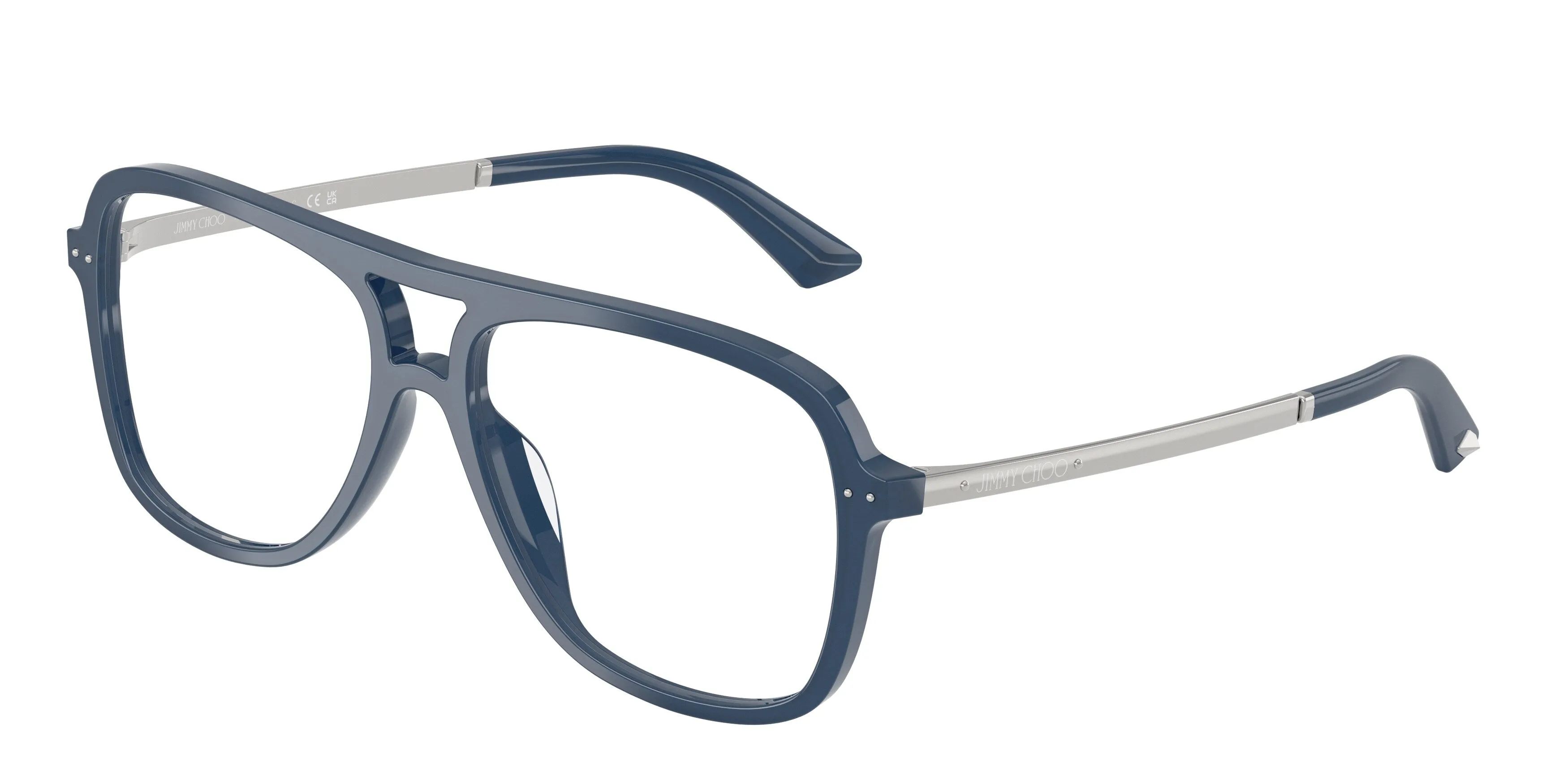Jimmy Choo JC3052U 5088 Montature da vista Acetato Blu Pilot Normale - immagine 1