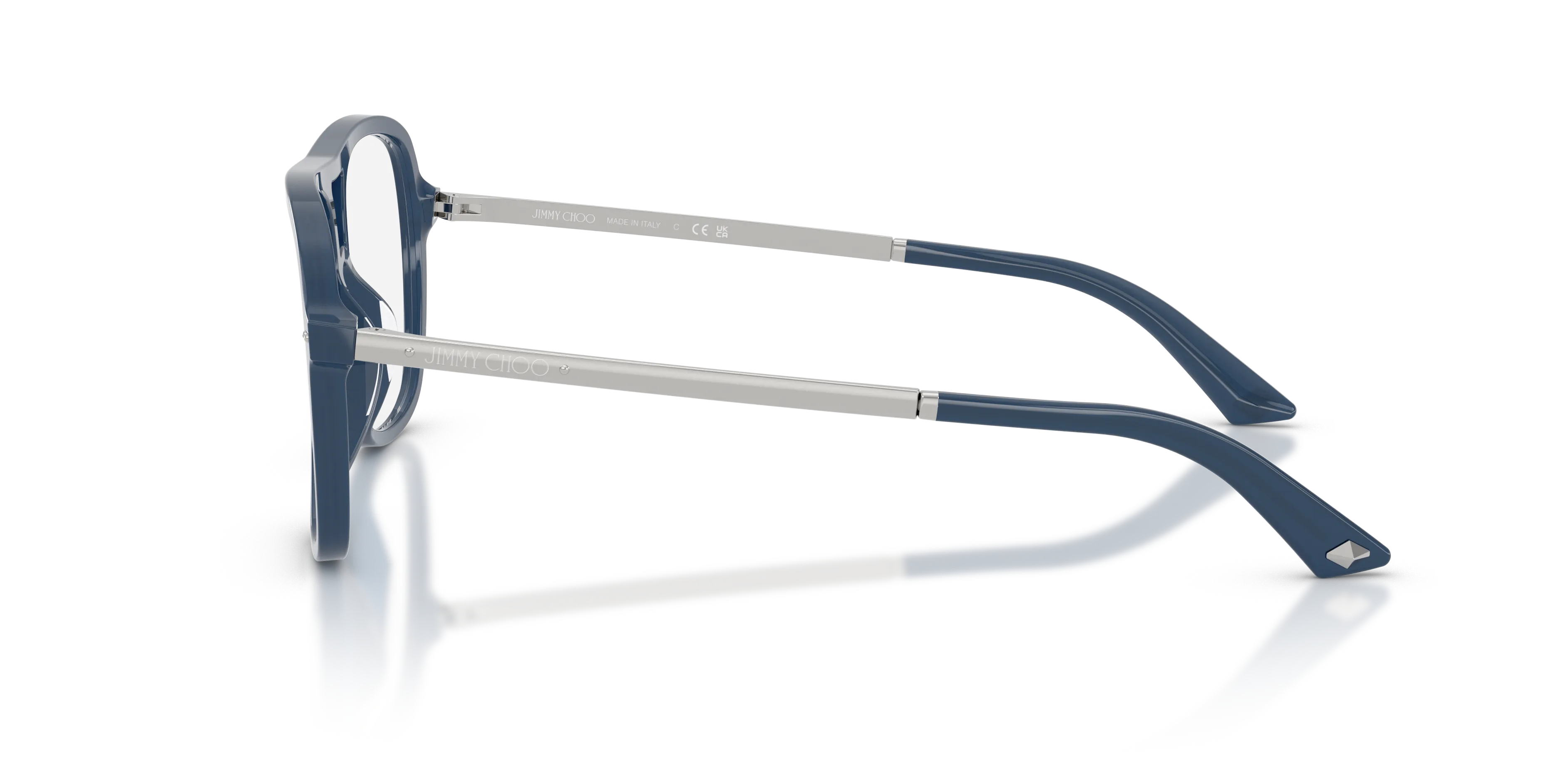 Jimmy Choo JC3052U 5088 Montature da vista Acetato Blu Pilot Normale - immagine 4