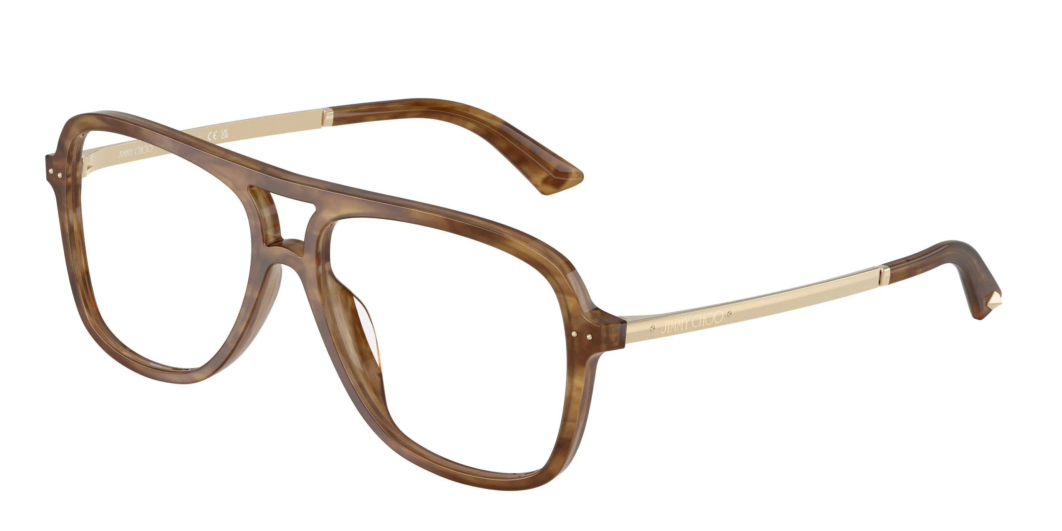 Jimmy Choo JC3052U 5085 Montature da vista Acetato Marrone Pilot Normale - immagine 1
