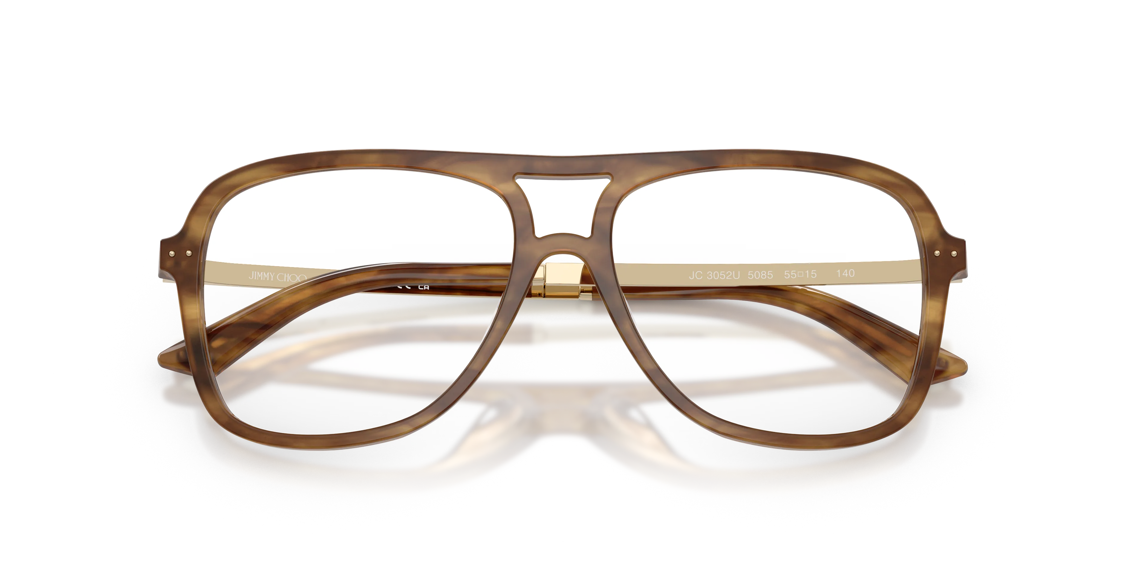 Jimmy Choo JC3052U 5085 Montature da vista Acetato Marrone Pilot Normale - immagine 2