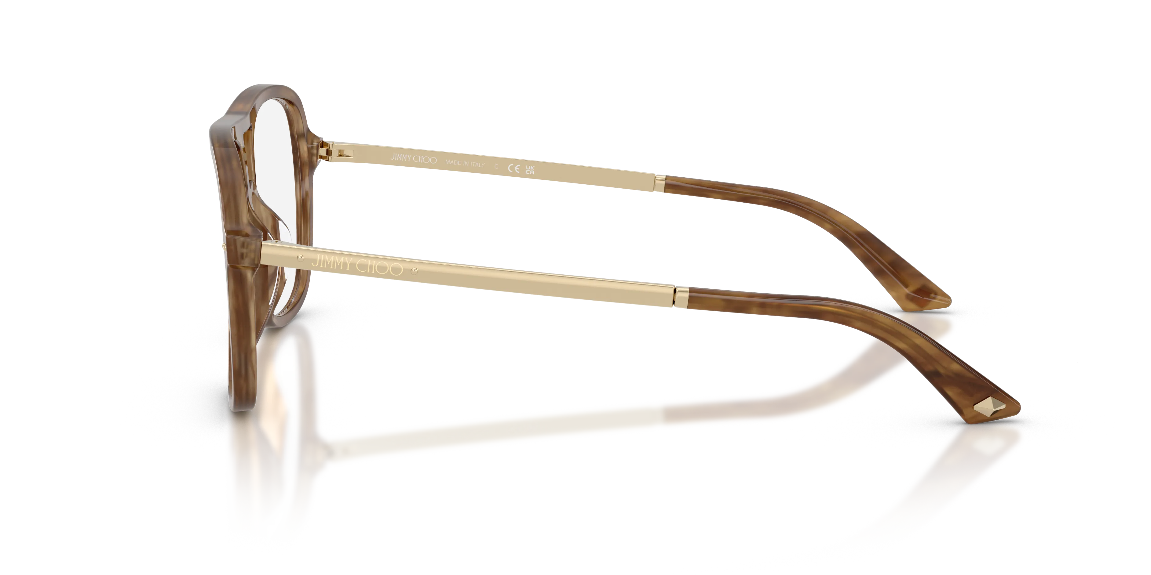 Jimmy Choo JC3052U 5085 Montature da vista Acetato Marrone Pilot Normale - immagine 4