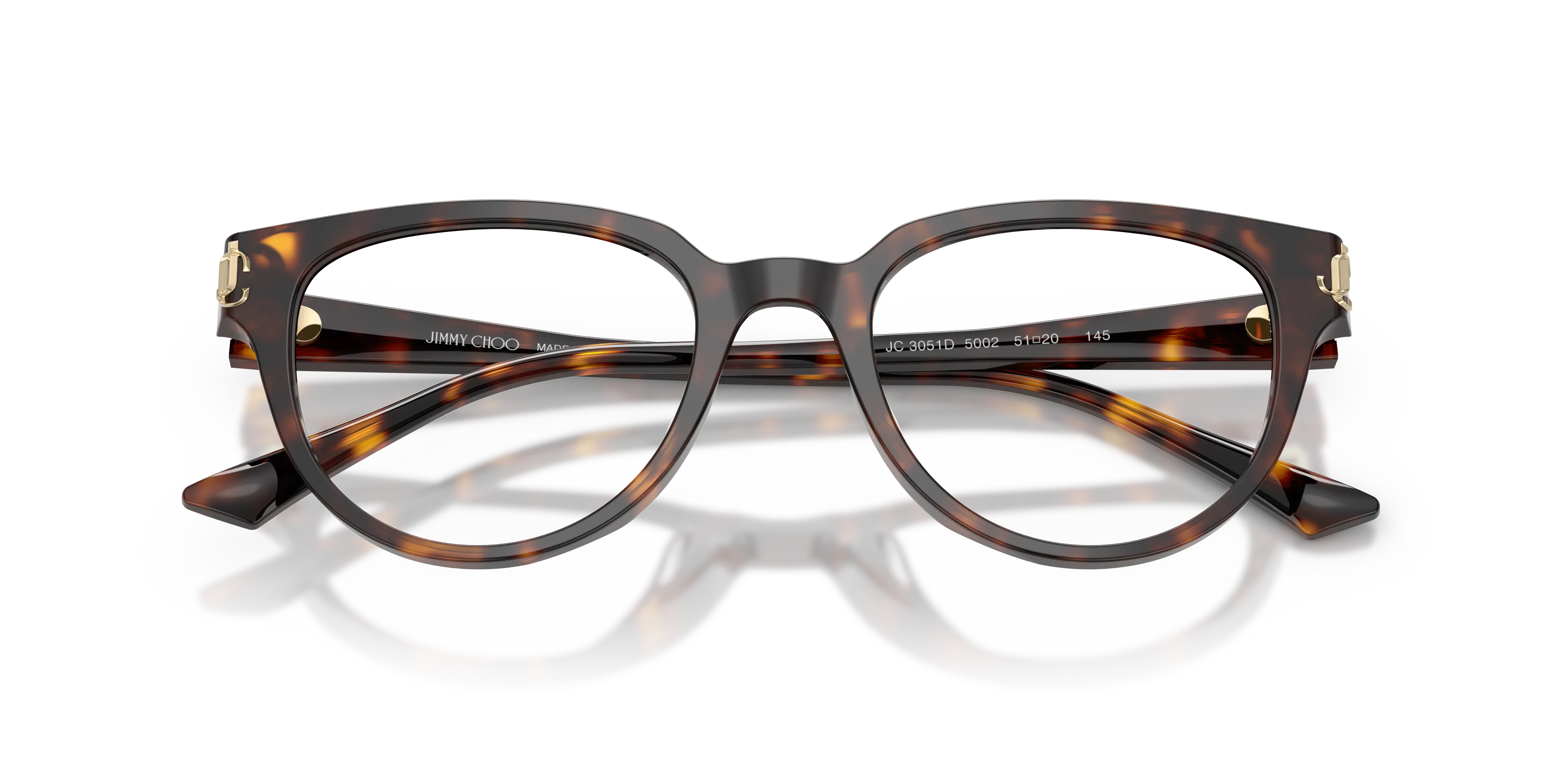 Jimmy Choo JC3051D 5002 Montature da vista Acetato Tartaruga Pantos Normale - immagine 2