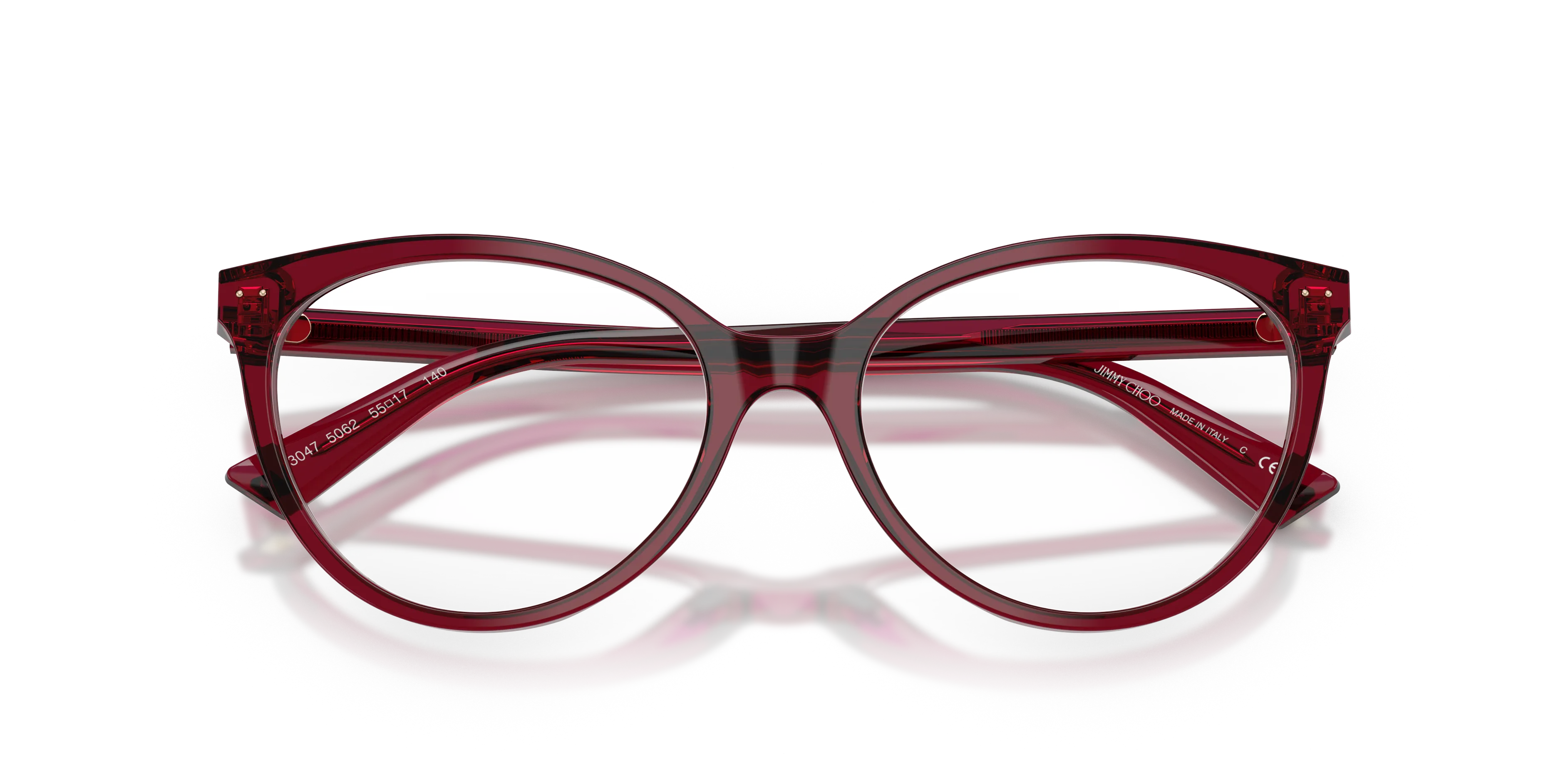 Jimmy Choo JC3047 5062 Montature da vista Acetato Rosso Pantos Normale - immagine 2