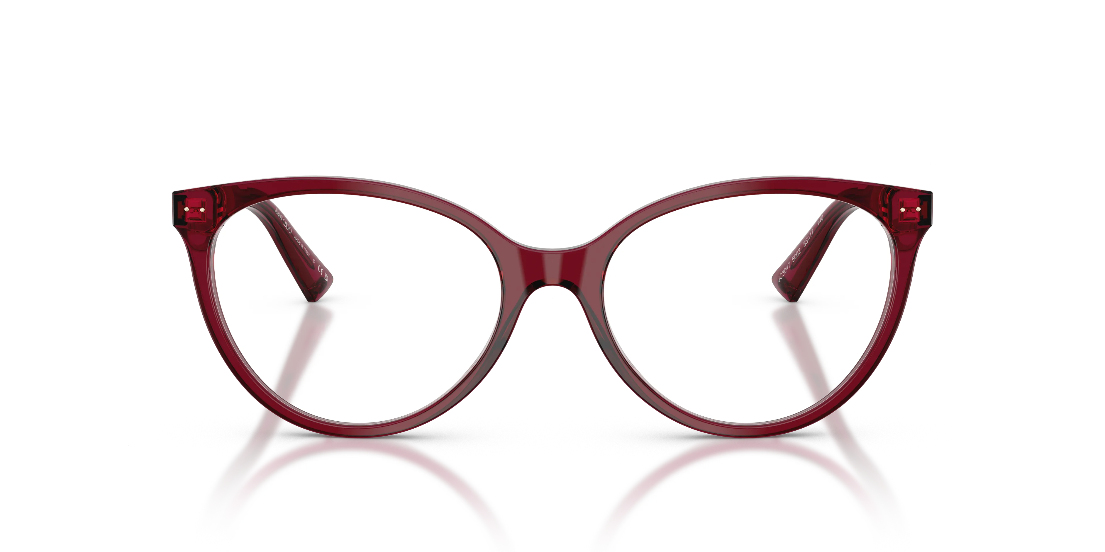 Jimmy Choo JC3047 5062 Montature da vista Acetato Rosso Pantos Normale - immagine 3