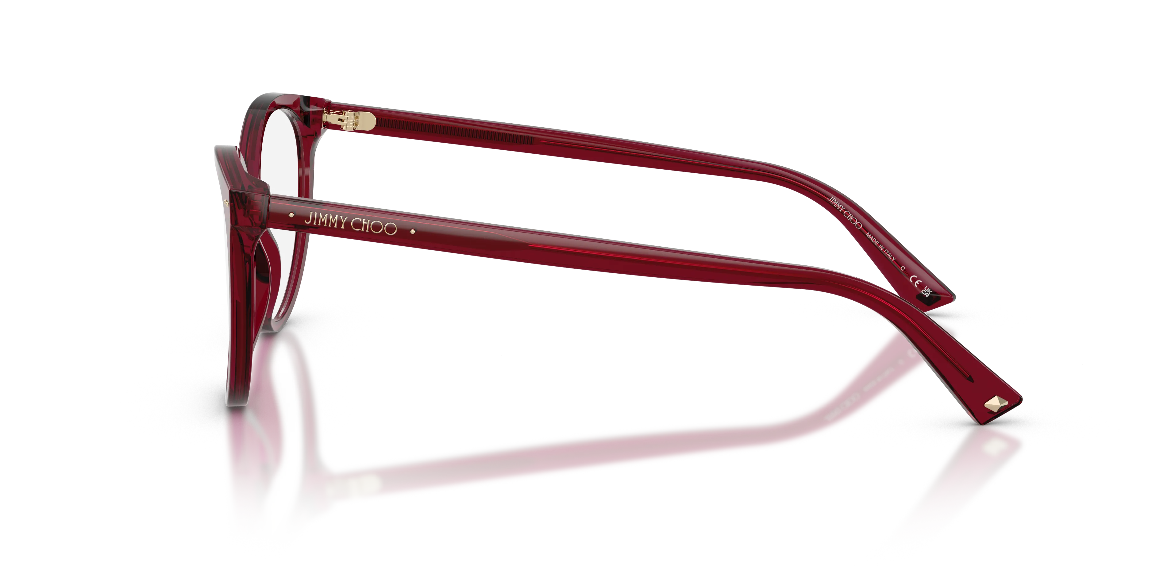 Jimmy Choo JC3047 5062 Montature da vista Acetato Rosso Pantos Normale - immagine 4