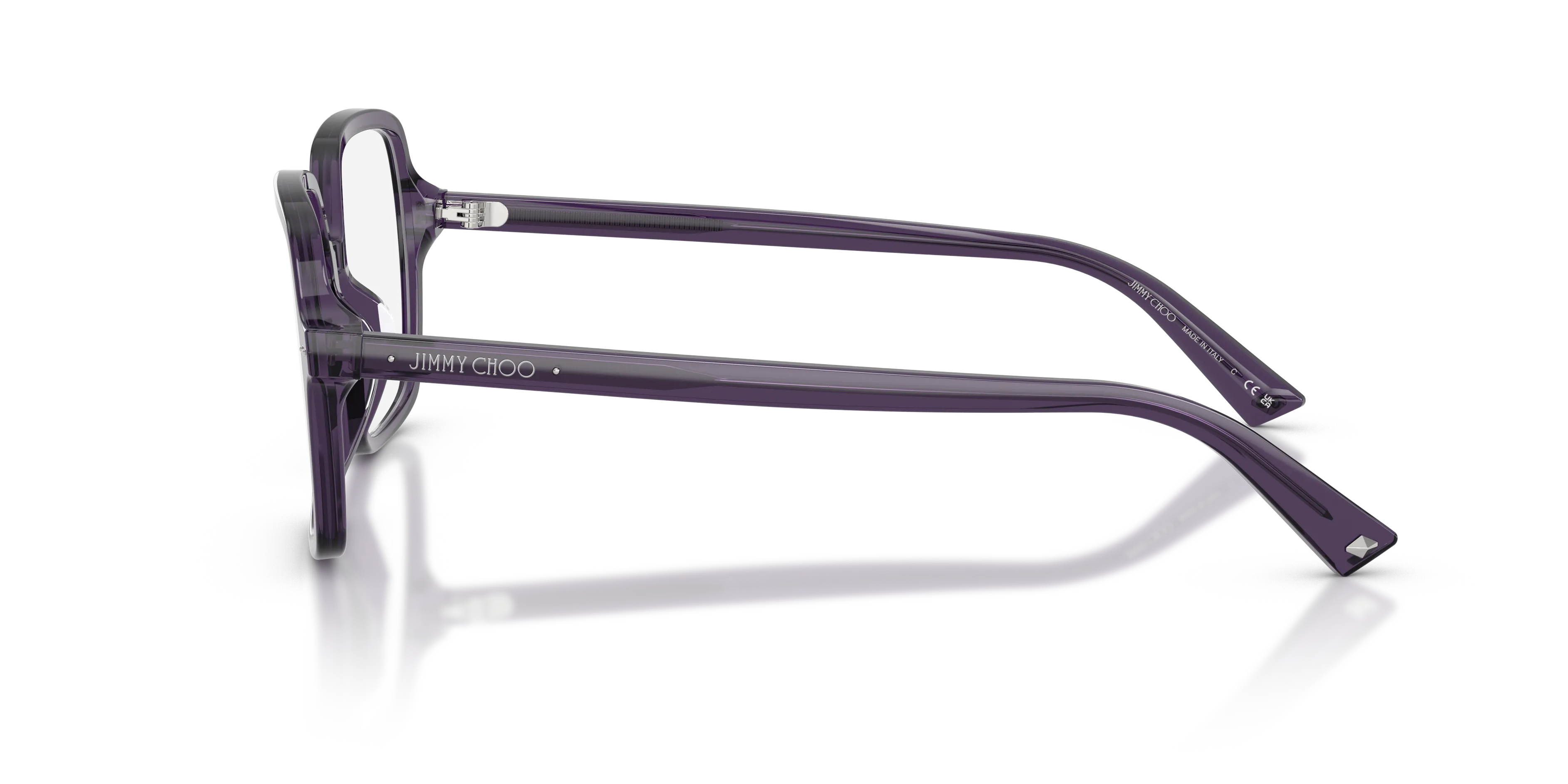 Jimmy Choo JC3046U 5087 Montature da vista Acetato Viola Squadrata Normale - immagine 4