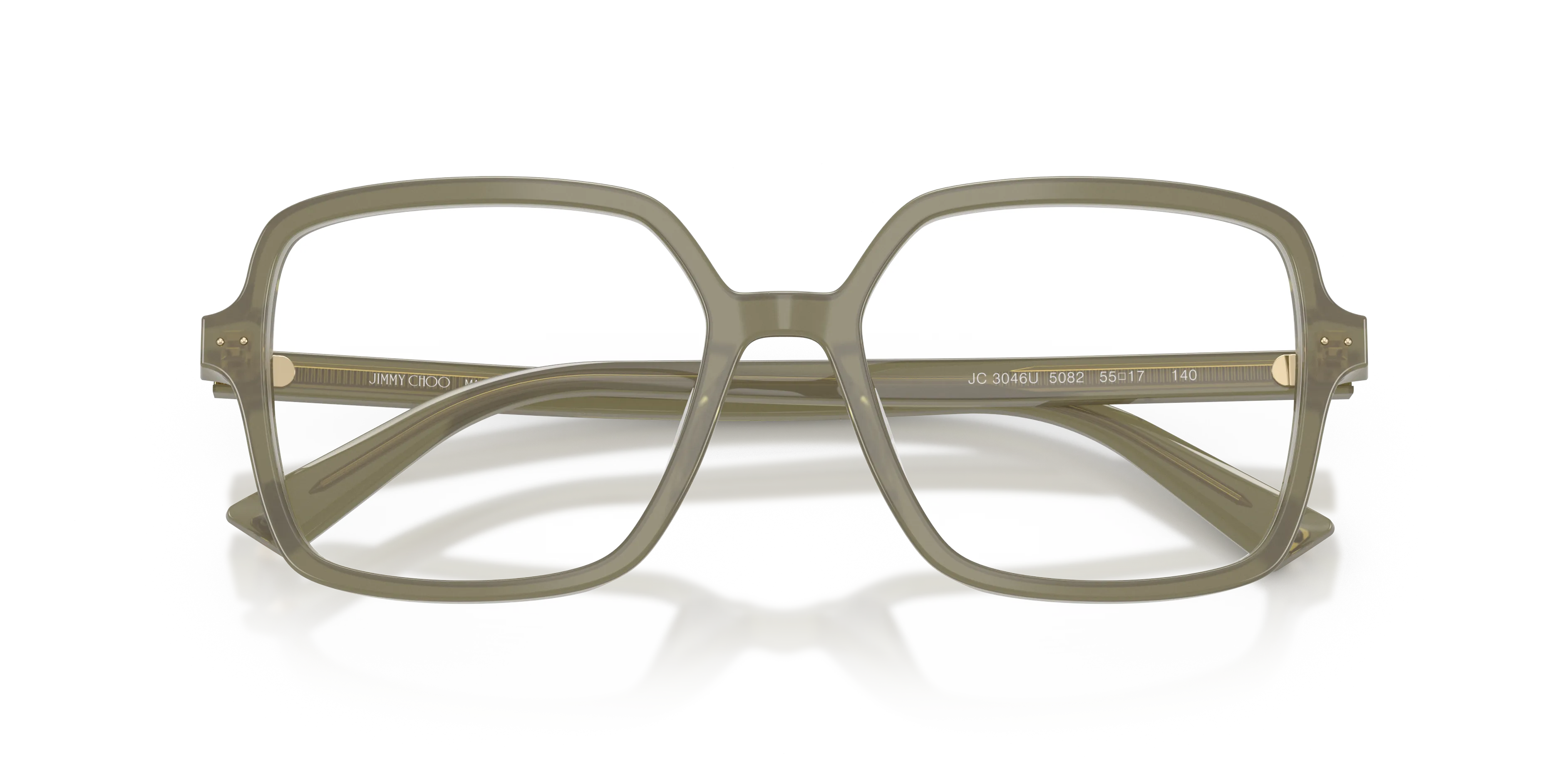 Jimmy Choo JC3046U 5082 Montature da vista Acetato Verde Squadrata Normale - immagine 2