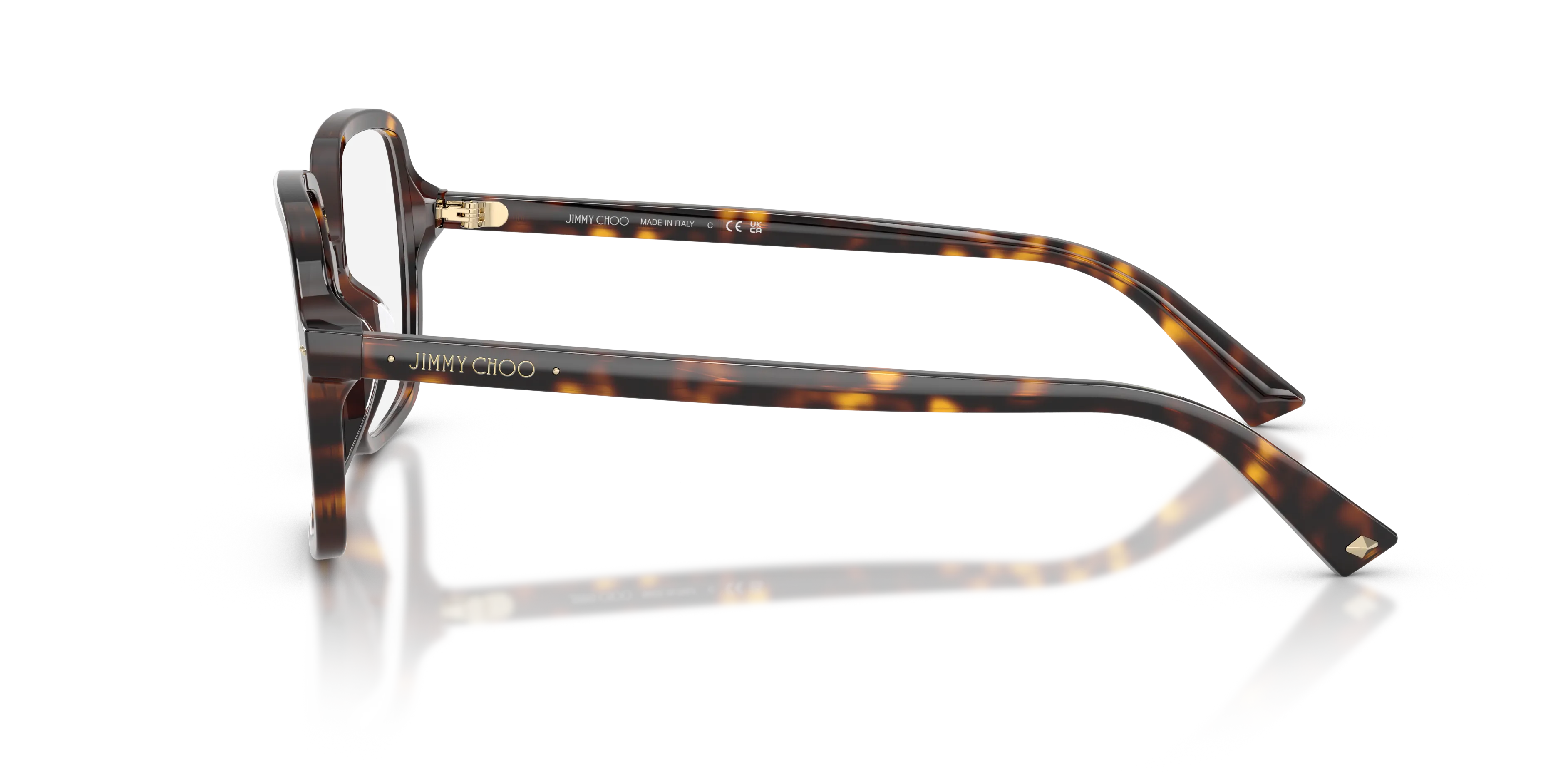 Jimmy Choo JC3046U 5002 Montature da vista Acetato Tartaruga Squadrata Normale - immagine 4