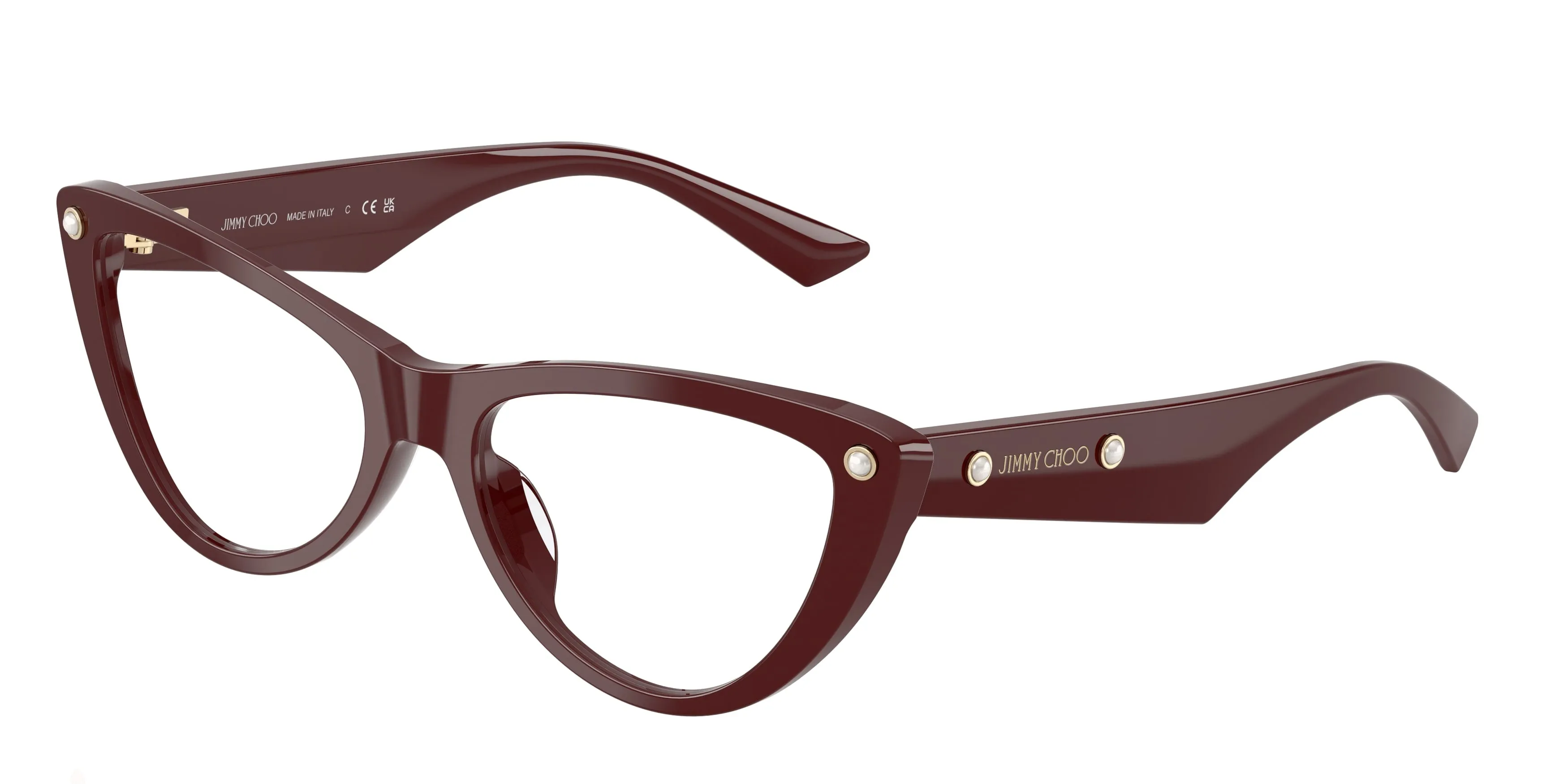 Jimmy Choo JC3044HU 5057 Montature da vista Acetato Rosso Cat Eye Normale - immagine 1
