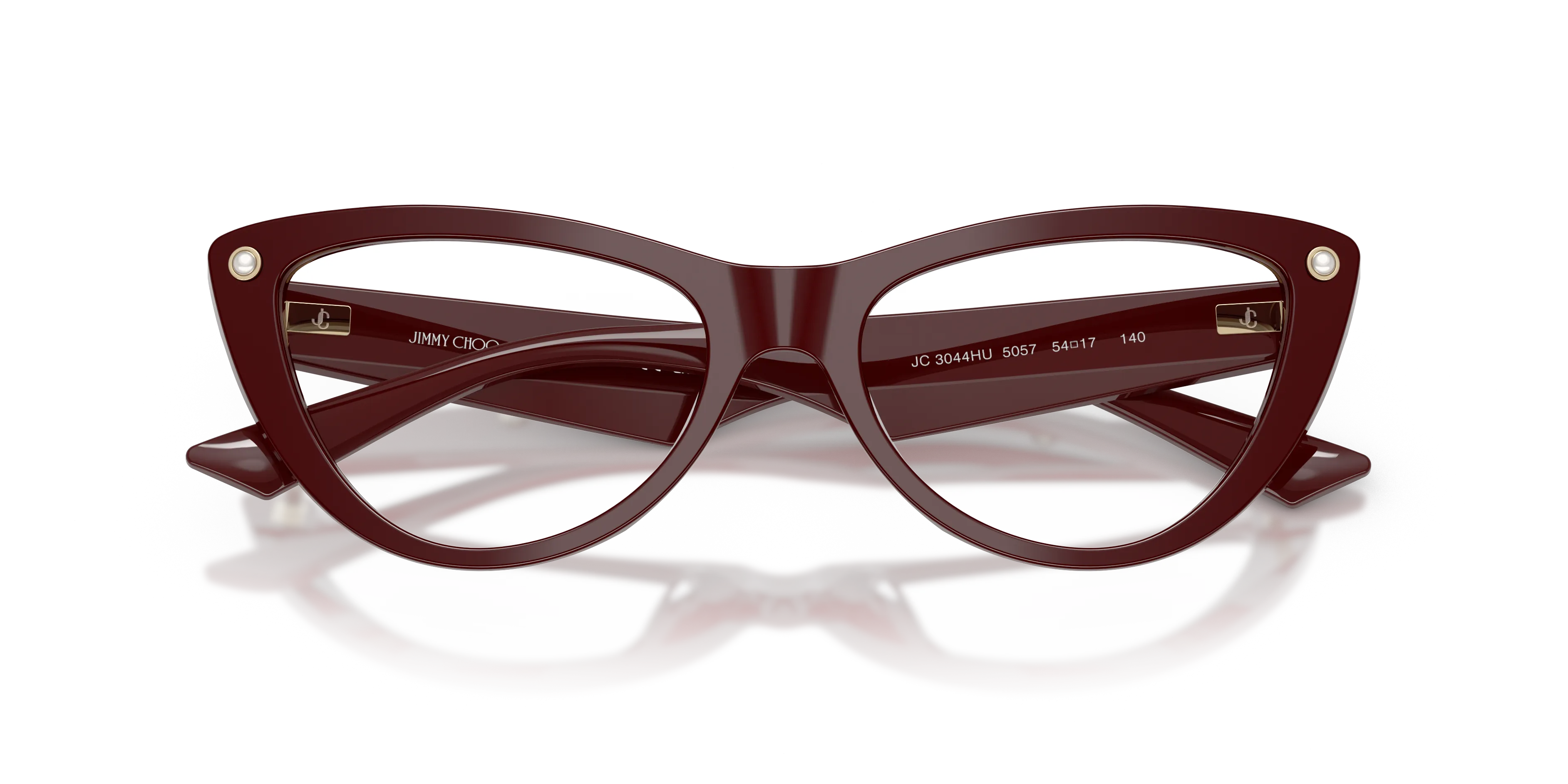 Jimmy Choo JC3044HU 5057 Montature da vista Acetato Rosso Cat Eye Normale - immagine 2