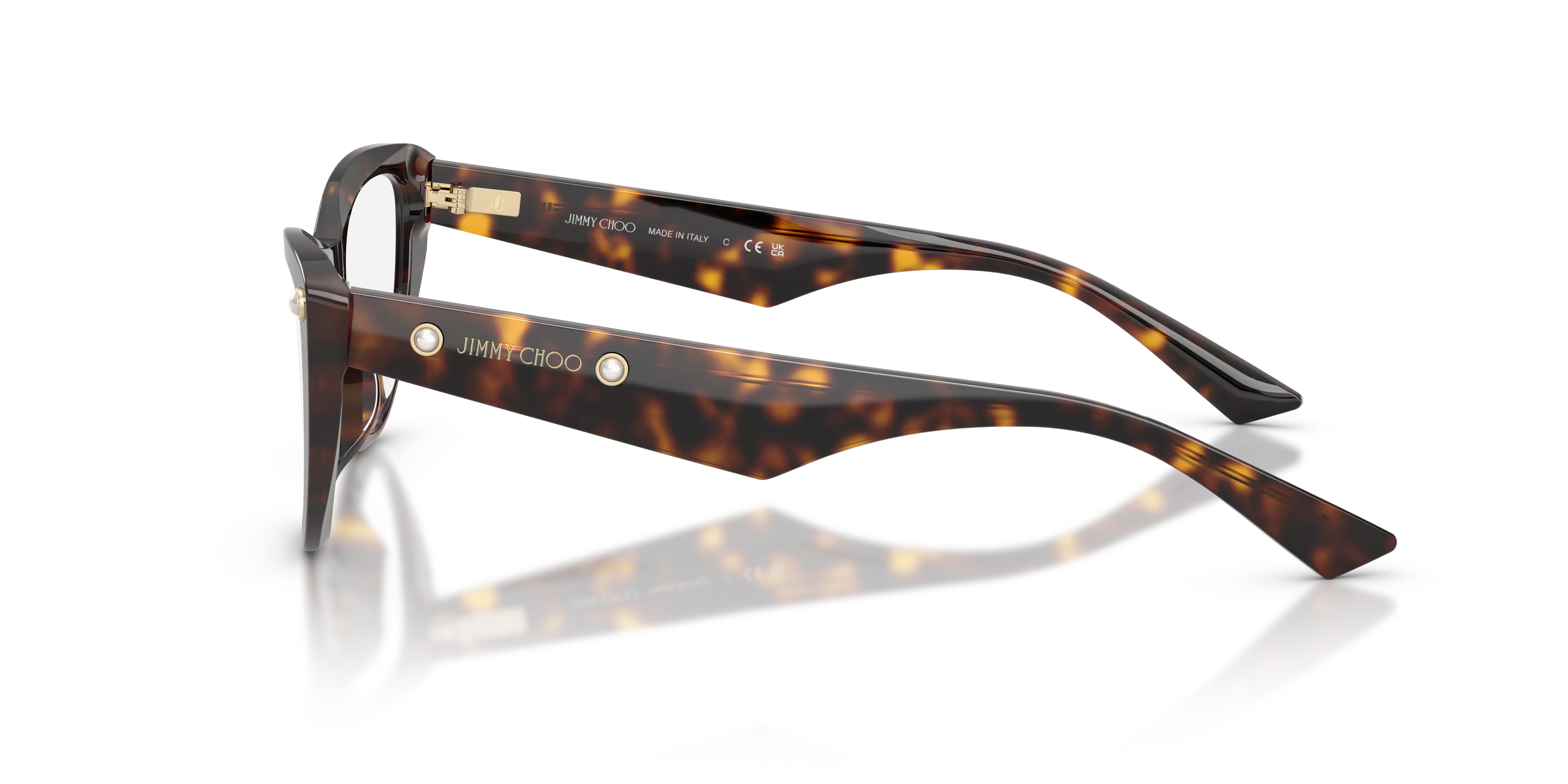 Jimmy Choo JC3044HU 5002 Montature da vista Acetato Tartaruga Cat Eye Normale - immagine 4