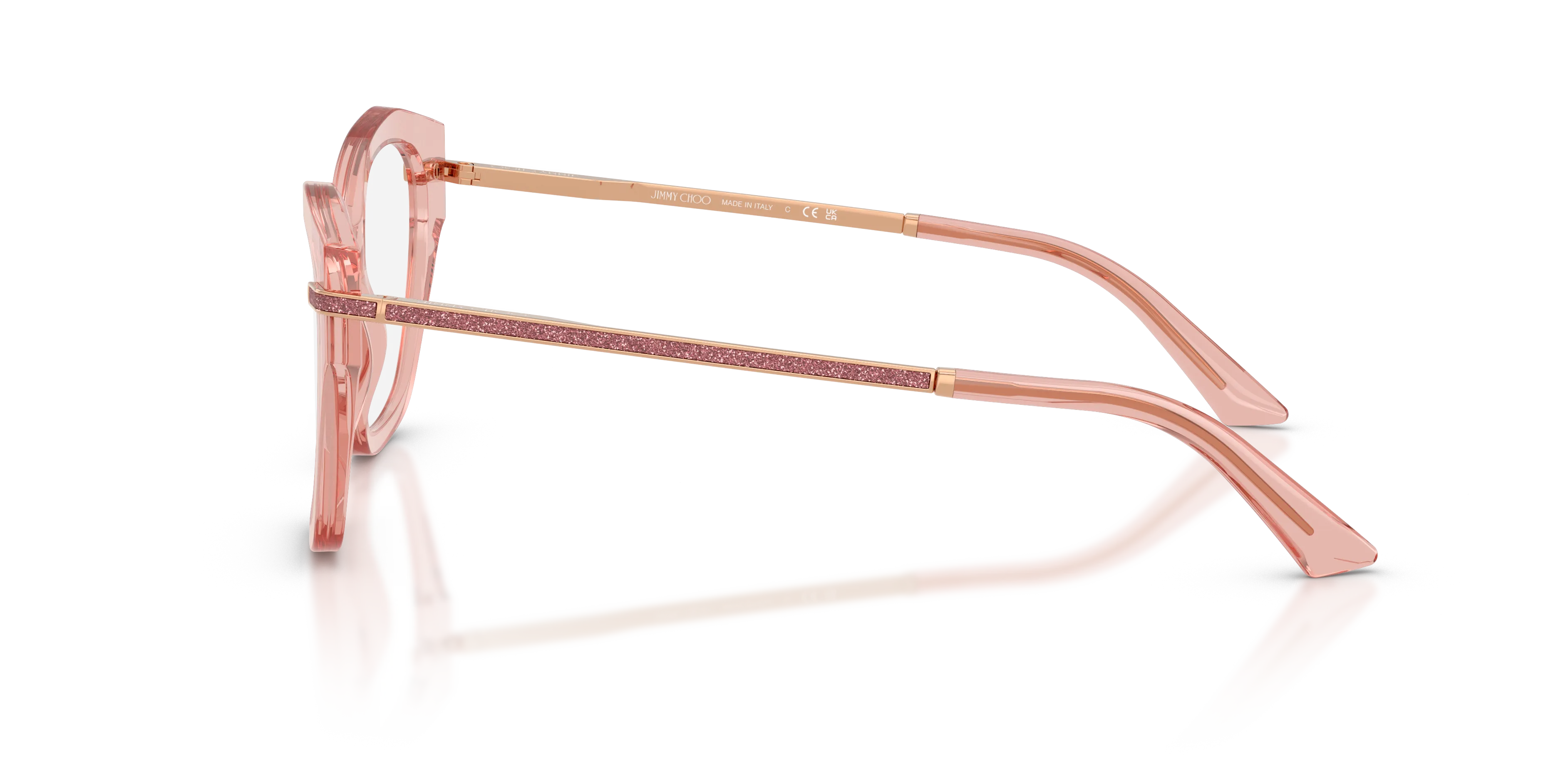 Jimmy Choo JC3043J 5079 Montature da vista Acetato Rosa Cat Eye Normale - immagine 4