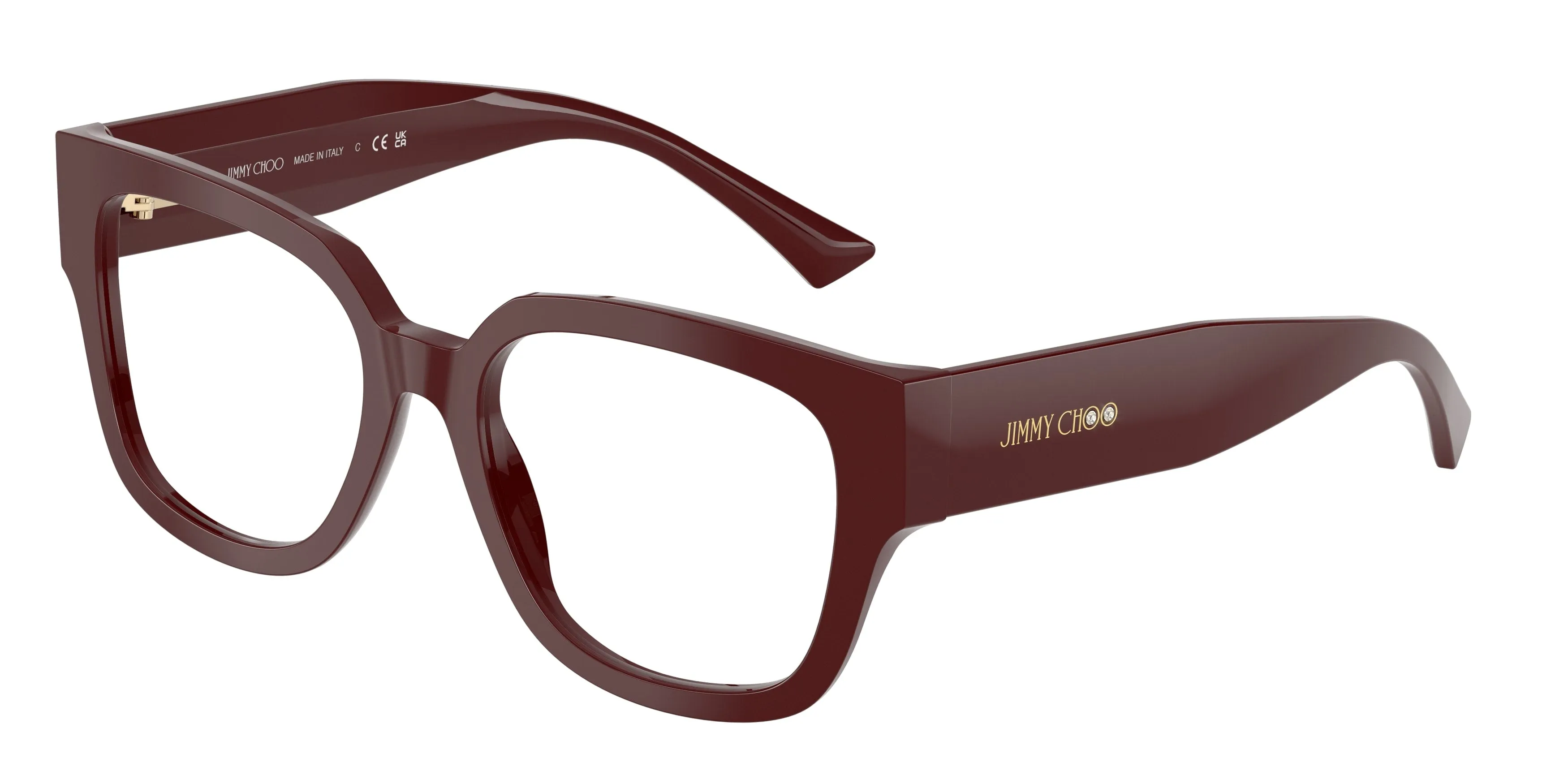 Jimmy Choo JC3042B 5057 Montature da vista Acetato Rosso Squadrata Normale - immagine 1