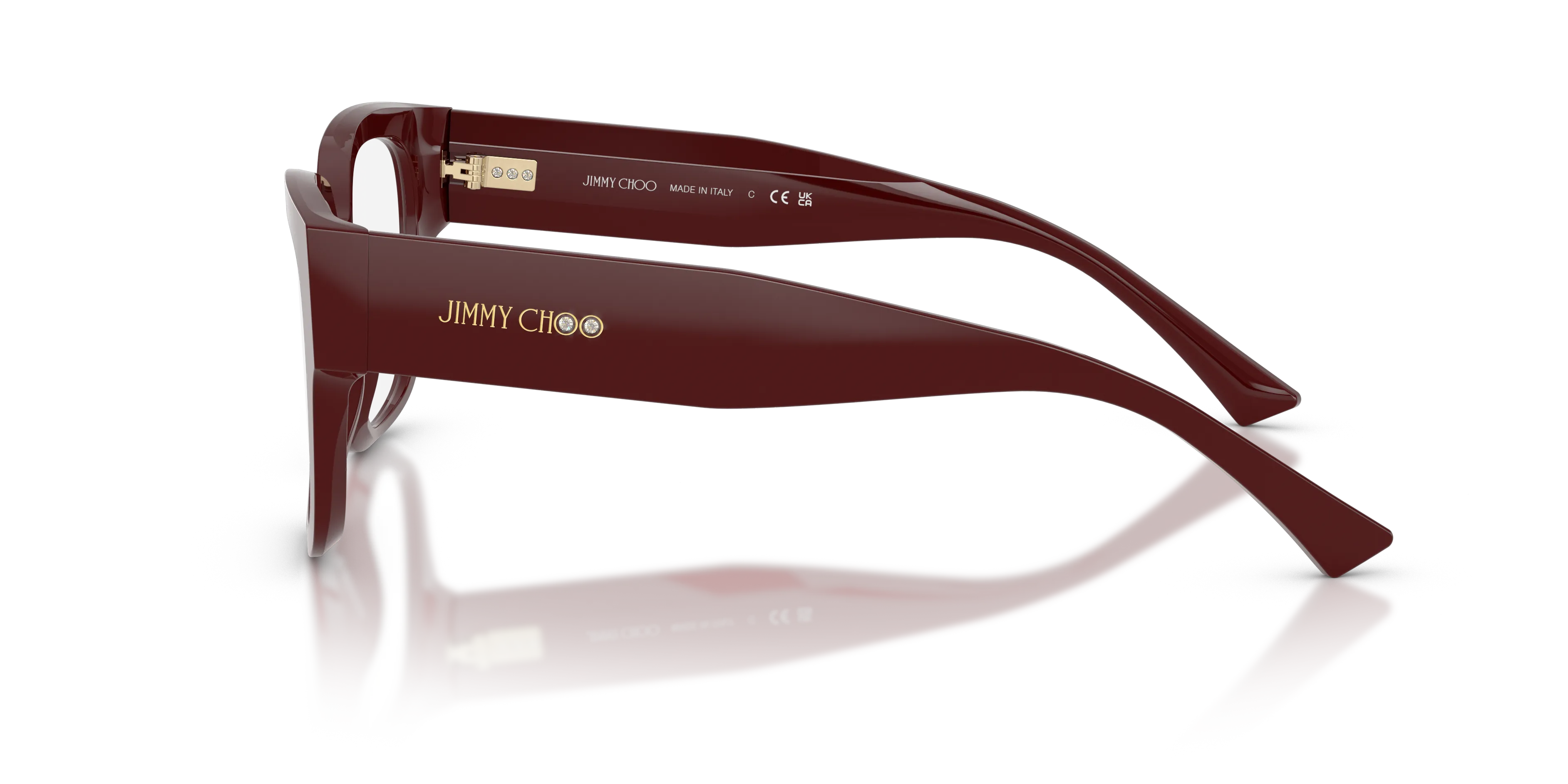 Jimmy Choo JC3042B 5057 Montature da vista Acetato Rosso Squadrata Normale - immagine 4