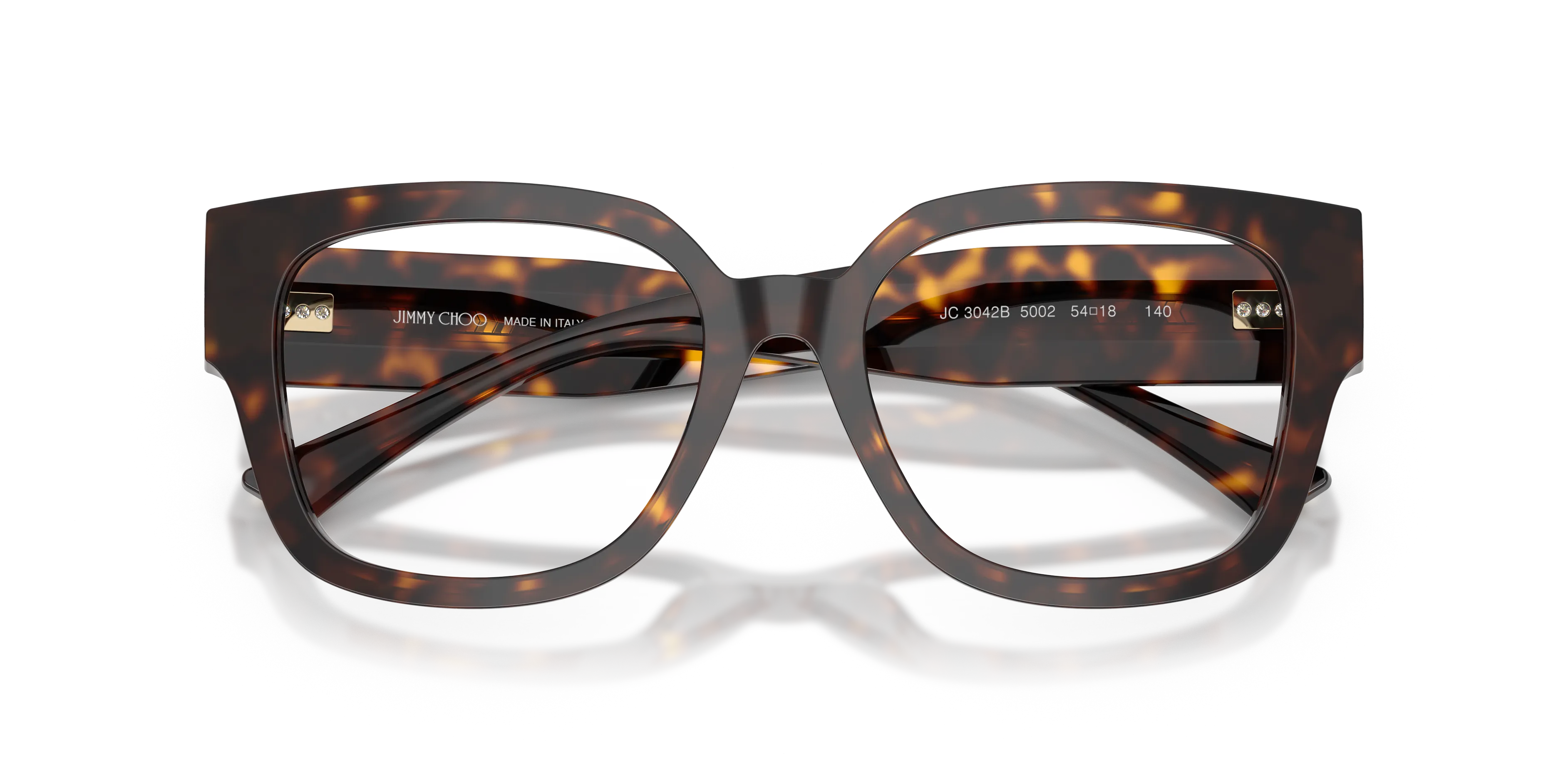 Jimmy Choo JC3042B 5002 Montature da vista Acetato Tartaruga Squadrata Normale - immagine 2