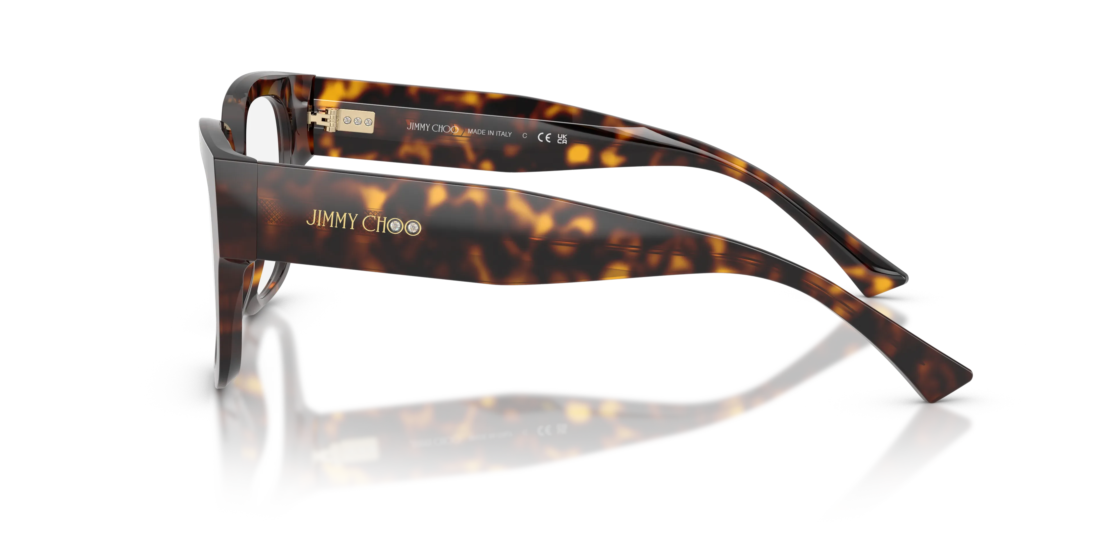 Jimmy Choo JC3042B 5002 Montature da vista Acetato Tartaruga Squadrata Normale - immagine 4