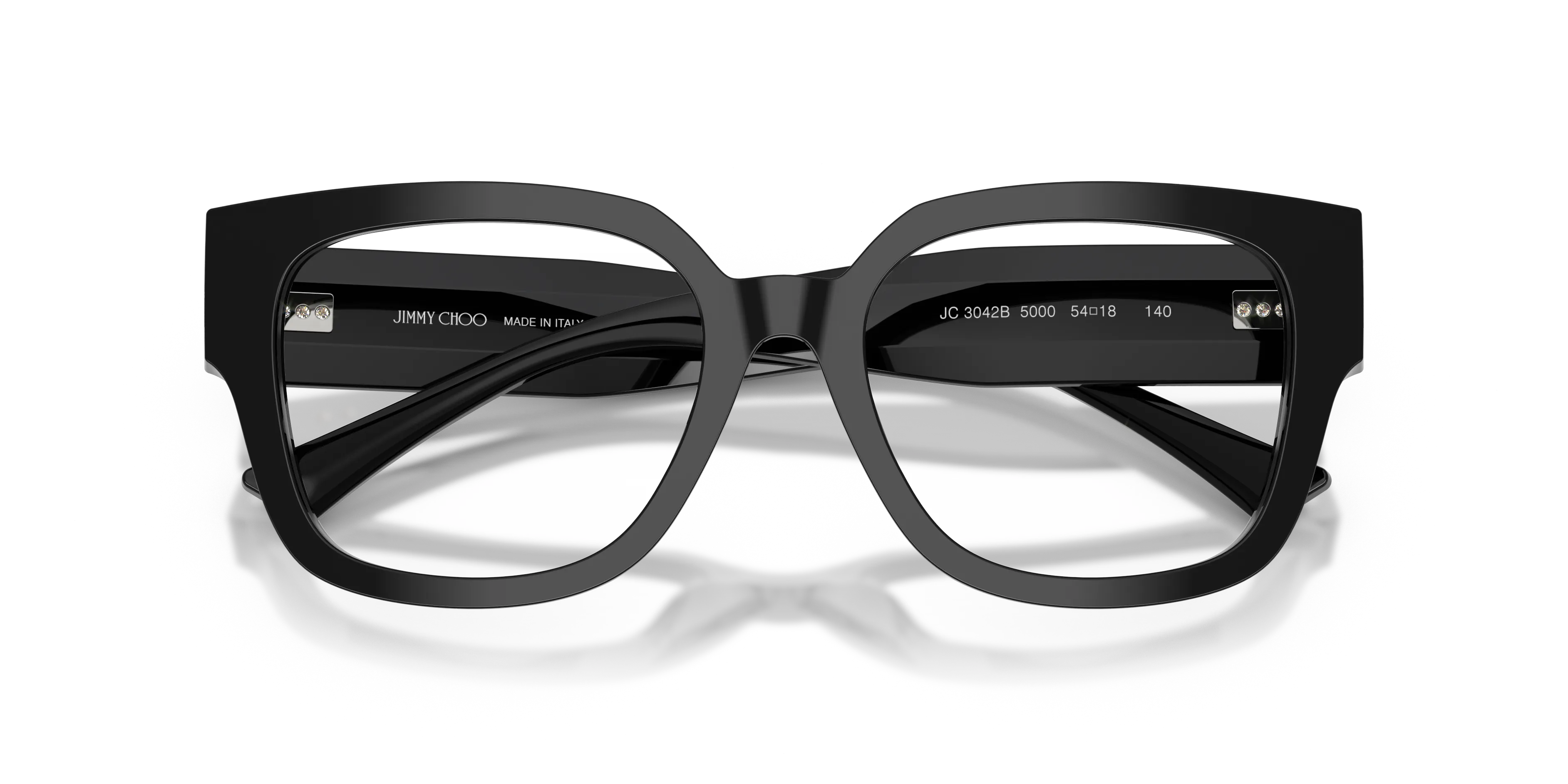 Jimmy Choo JC3042B 5000 Montature da vista Acetato Nero Squadrata Normale - immagine 2