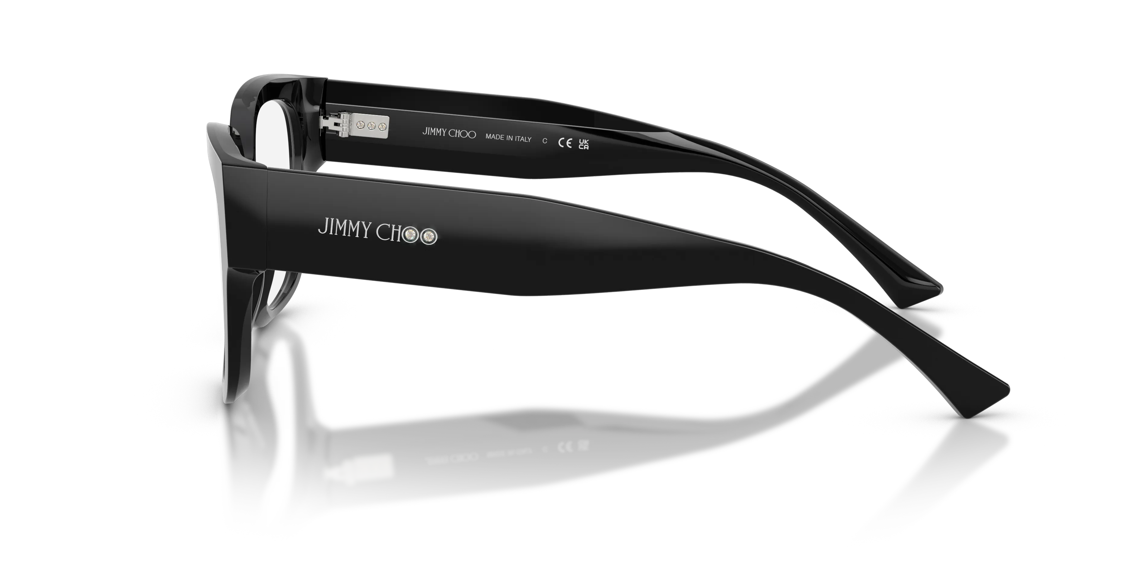 Jimmy Choo JC3042B 5000 Montature da vista Acetato Nero Squadrata Normale - immagine 4