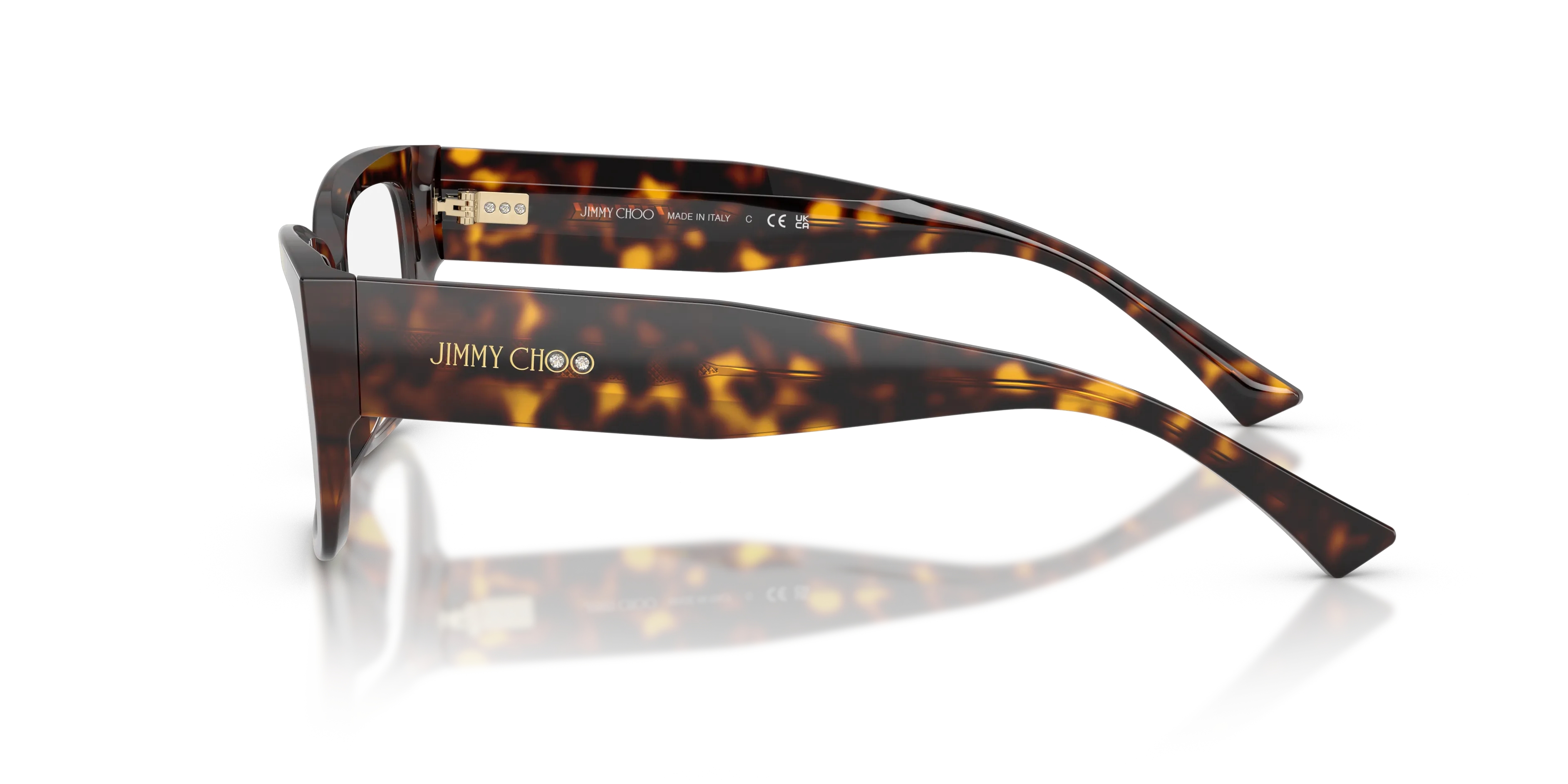 Jimmy Choo JC3041BU 5002 Montature da vista Acetato Tartaruga Pillow Normale - immagine 4