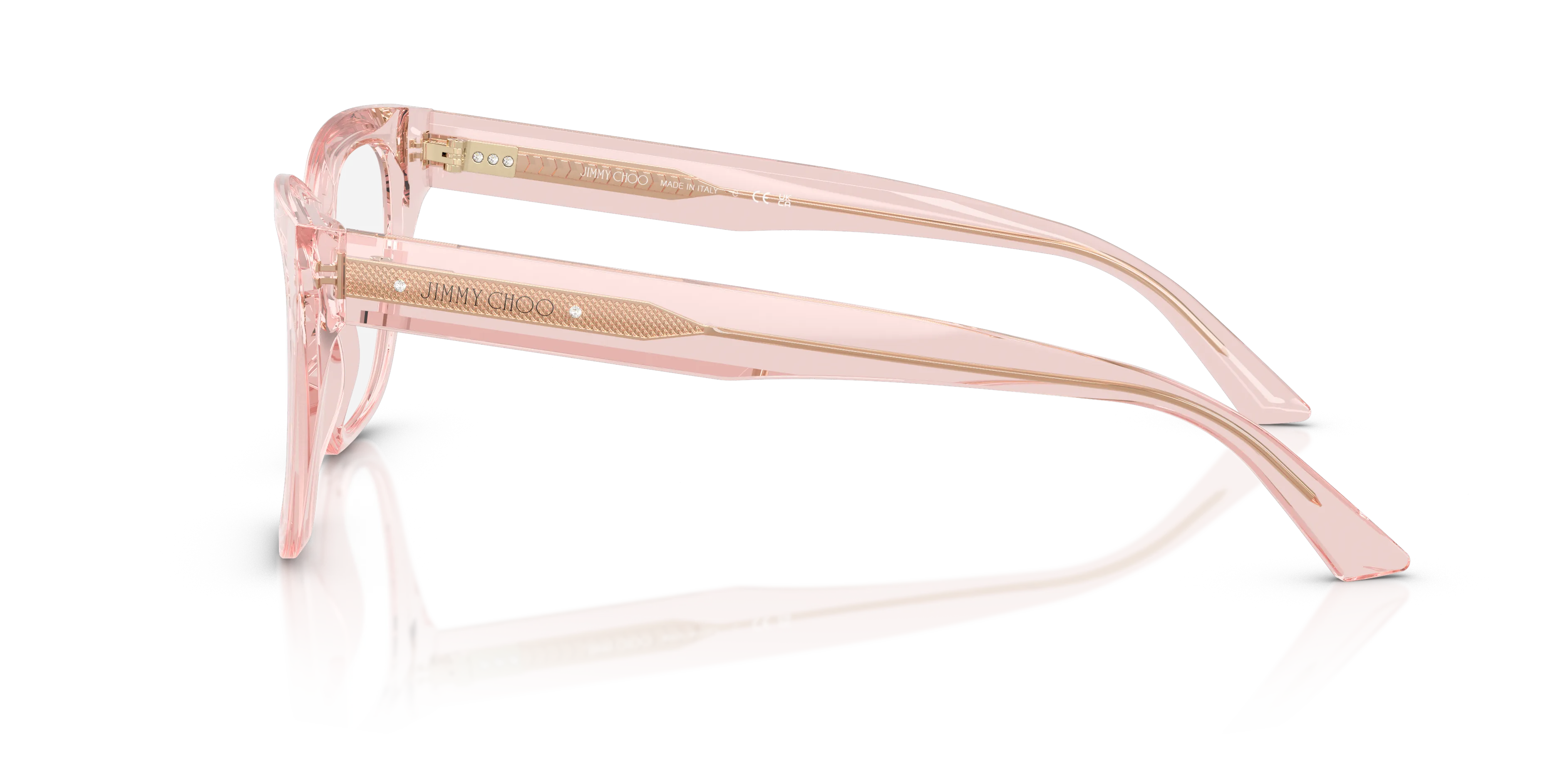 Jimmy Choo JC3019B 5034 Montature da vista Acetato Rosa Squadrata Normale - immagine 4