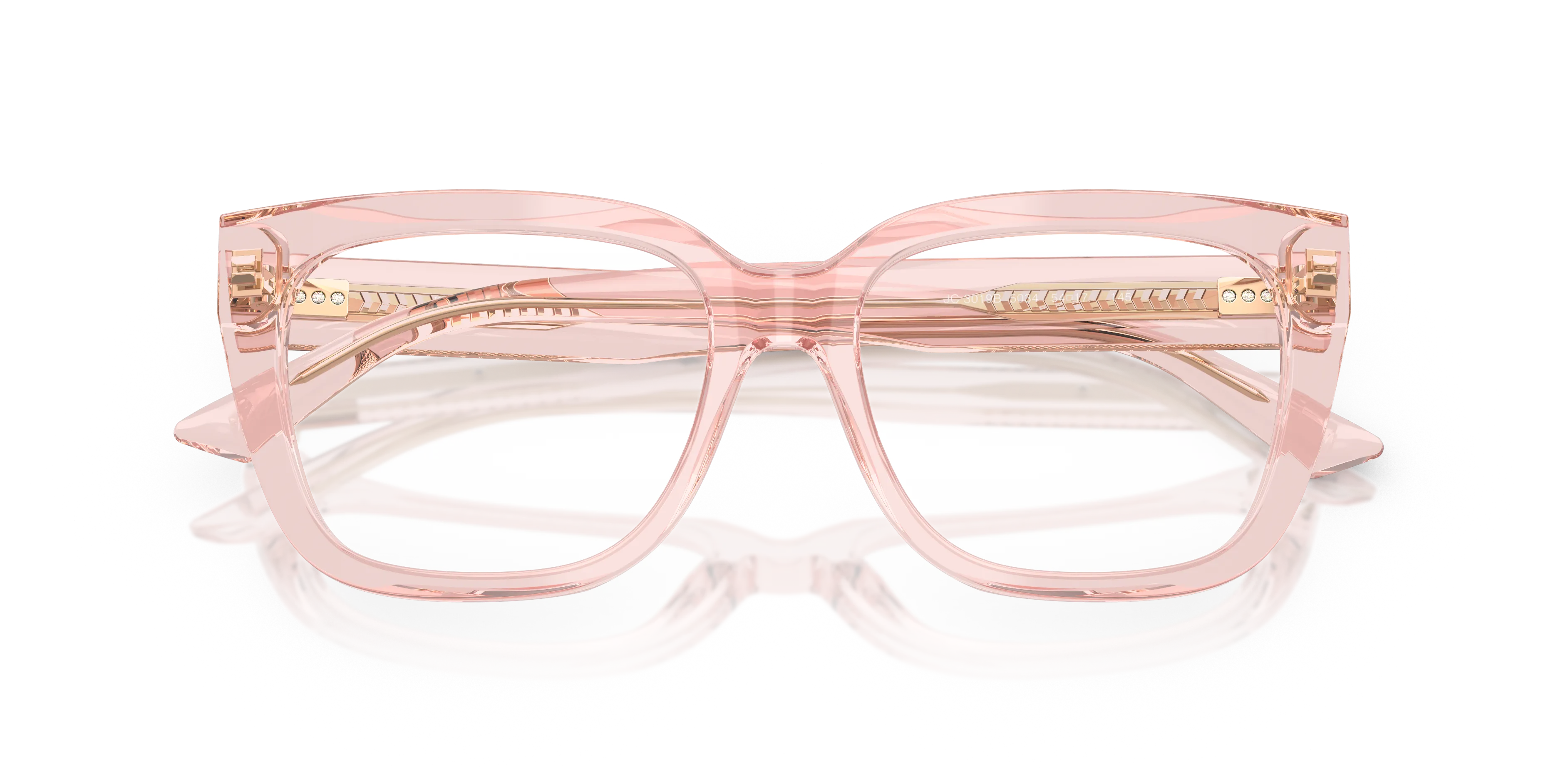 Jimmy Choo JC3019B 5034 Montature da vista Acetato Rosa Squadrata Normale - immagine 2