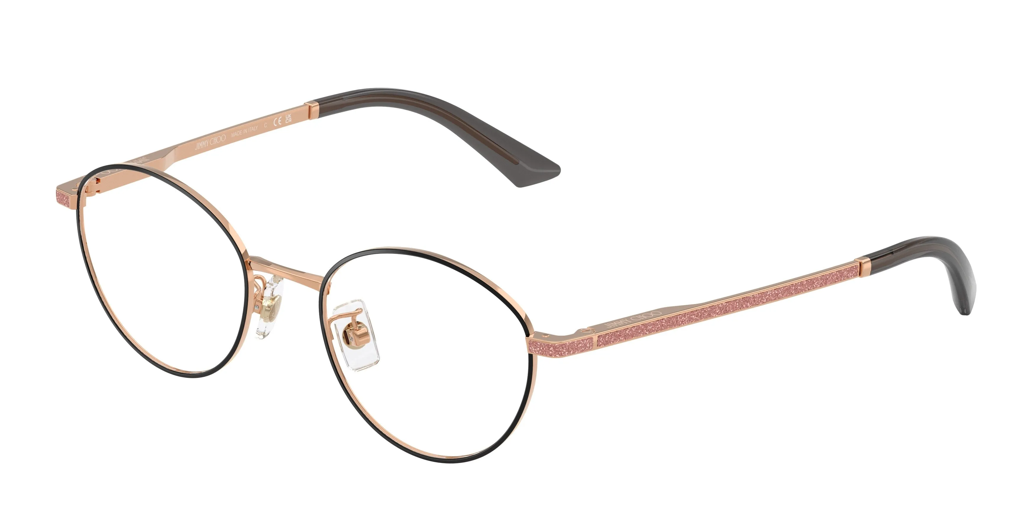 Jimmy Choo JC2018JD 3022 Montature da vista Metallo Rosa Rotonda Normale - immagine 1