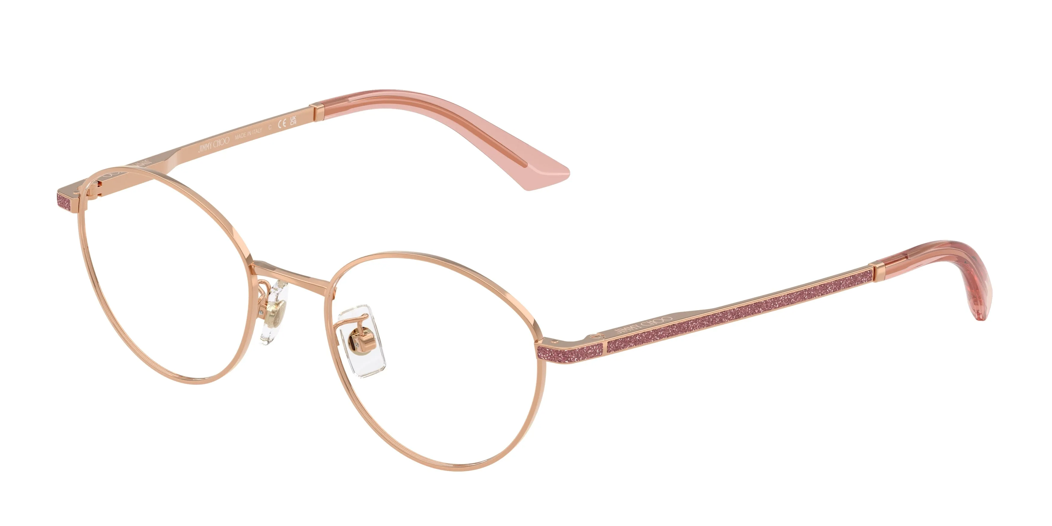Jimmy Choo JC2018JD 3008 Montature da vista Metallo Oro Rotonda Normale - immagine 1