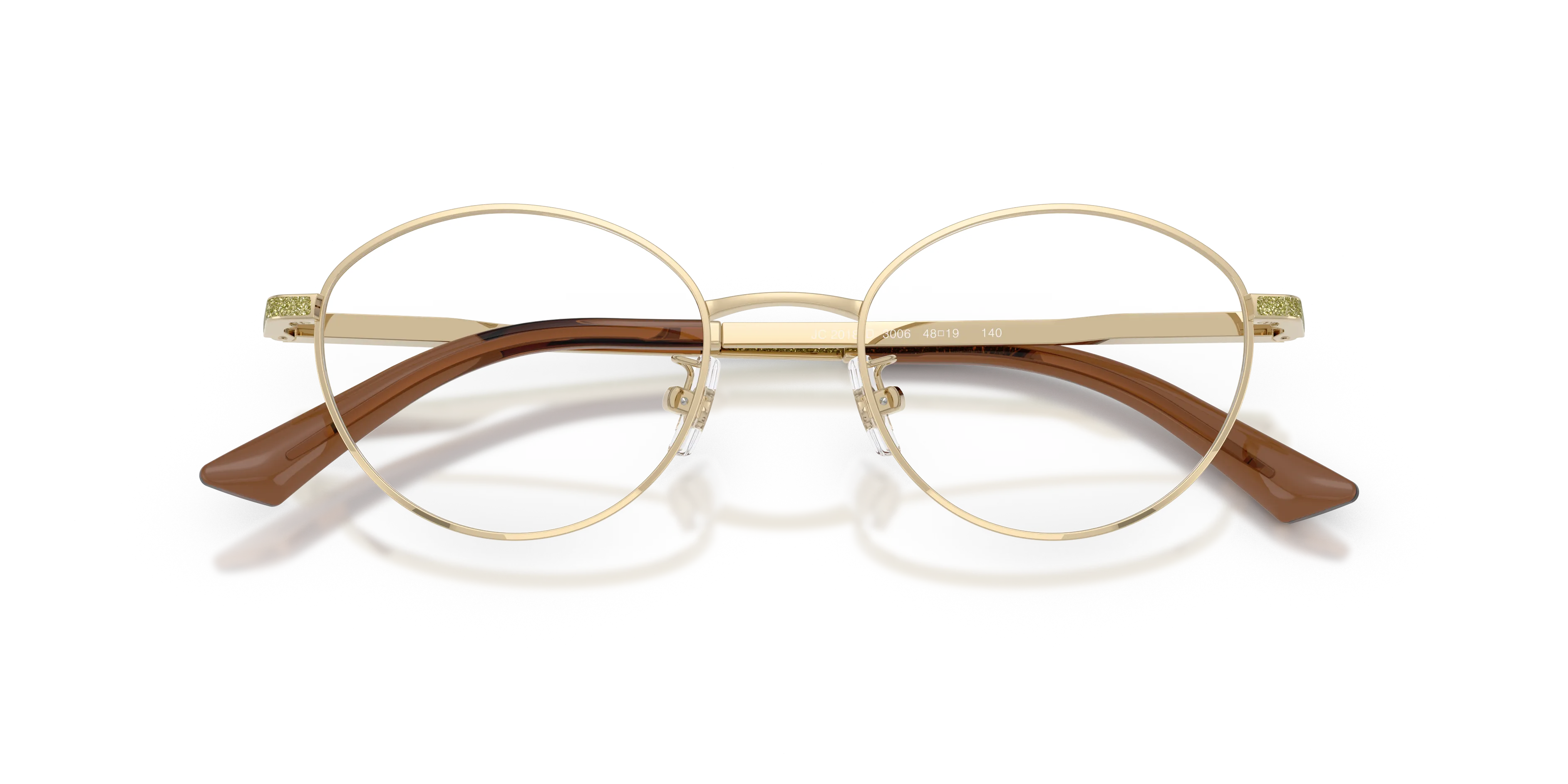 Jimmy Choo JC2018JD 3006 Montature da vista Metallo Oro Rotonda Normale - immagine 2