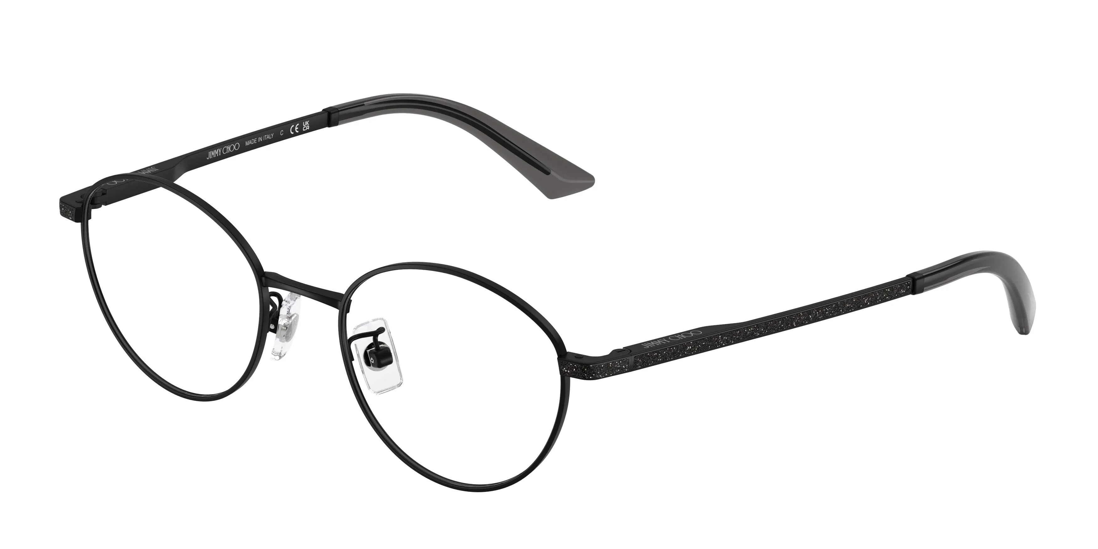 Jimmy Choo JC2018JD 3001 Montature da vista Metallo Nero Rotonda Normale - immagine 1