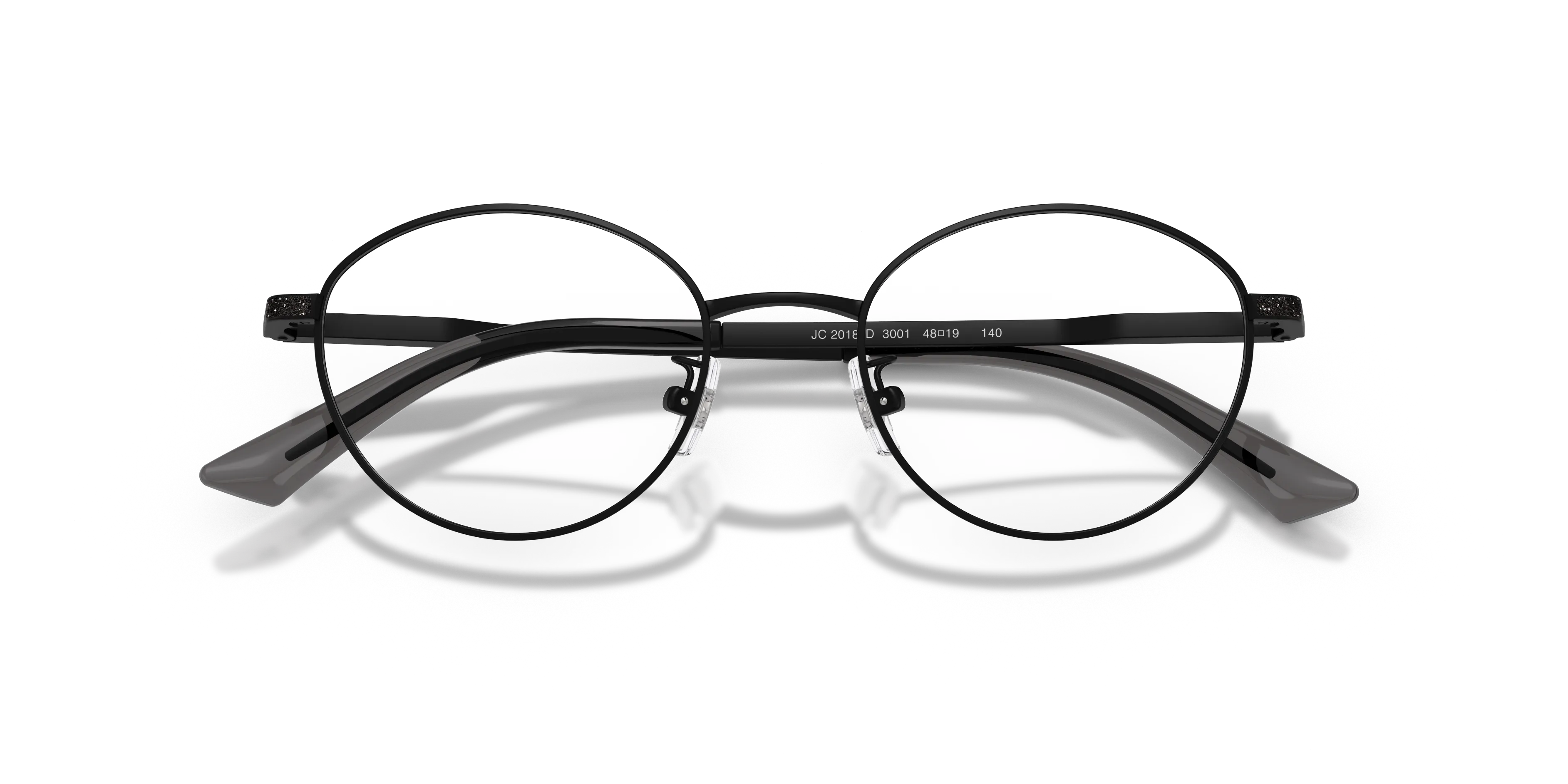 Jimmy Choo JC2018JD 3001 Montature da vista Metallo Nero Rotonda Normale - immagine 2