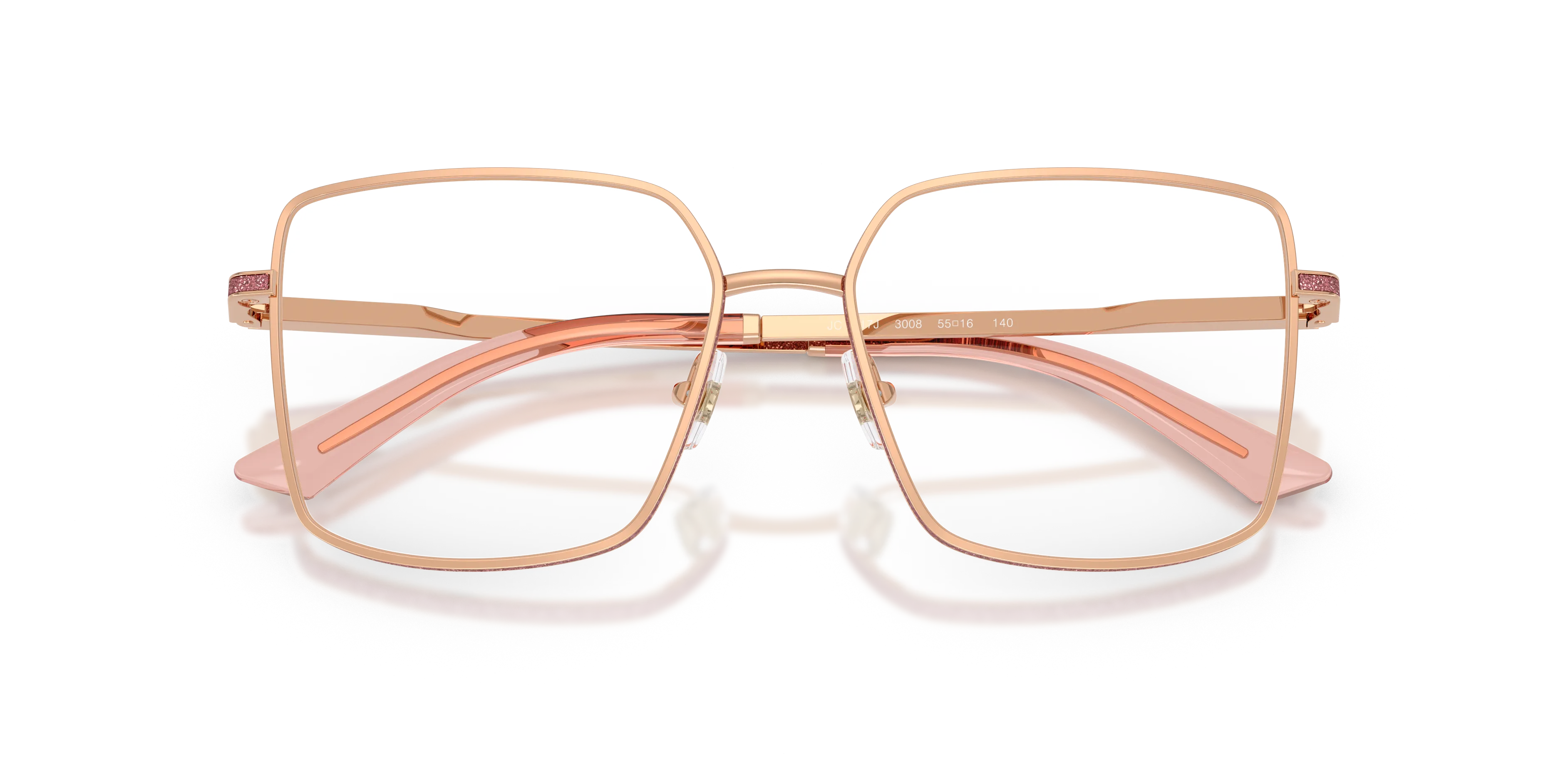 Jimmy Choo JC2017J 3008 Montature da vista Metallo Oro Squadrata Normale - immagine 2
