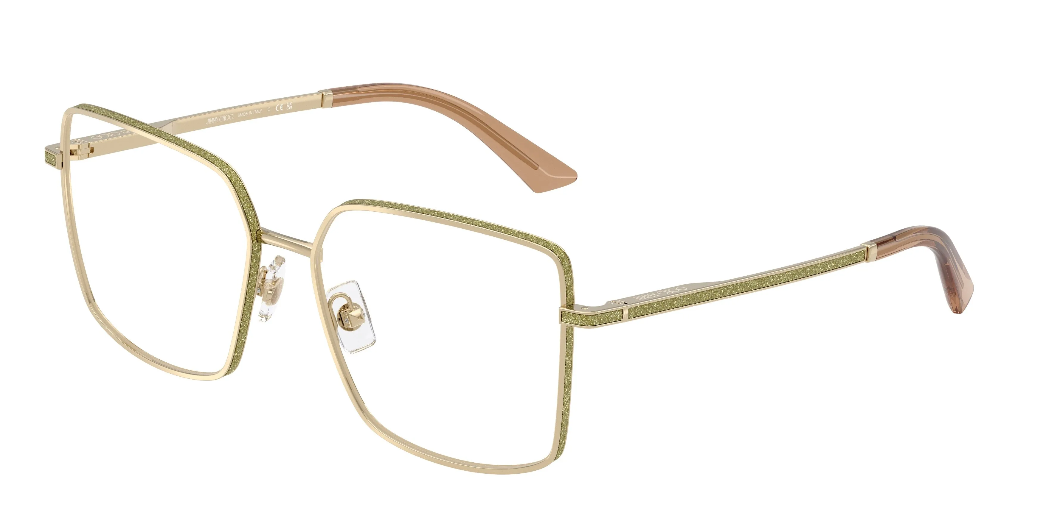 Jimmy Choo JC2017J 3006 Montature da vista Metallo Oro Squadrata Normale - immagine 1