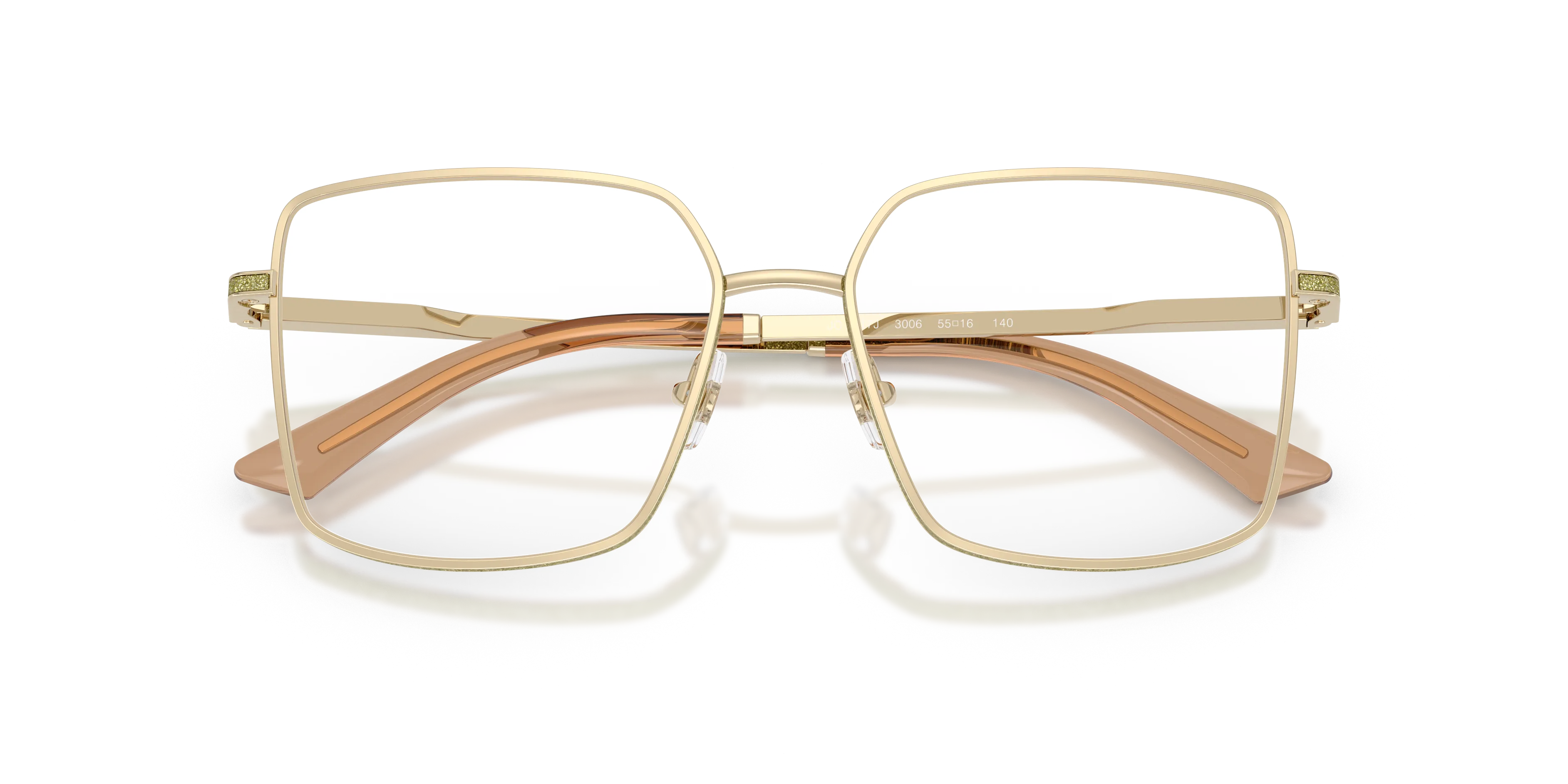 Jimmy Choo JC2017J 3006 Montature da vista Metallo Oro Squadrata Normale - immagine 2