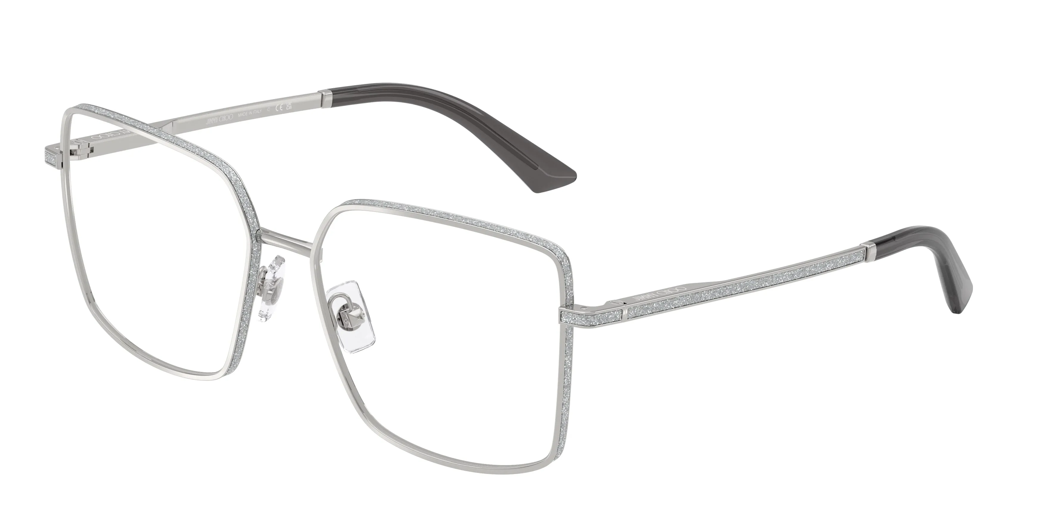 Jimmy Choo JC2017J 3002 Montature da vista Metallo Argento Squadrata Normale - immagine 1