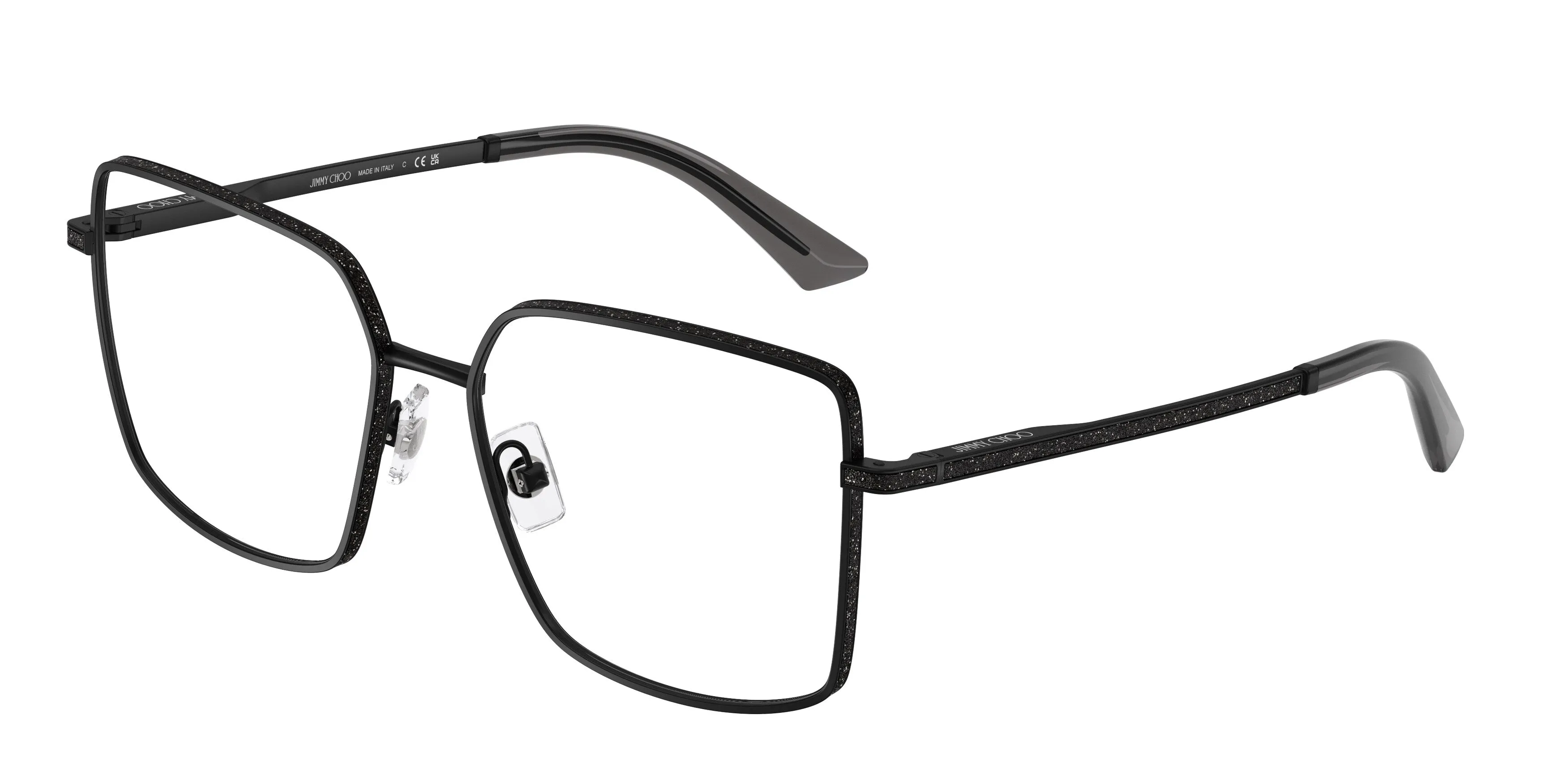 Jimmy Choo JC2017J 3001 Montature da vista Metallo Nero Squadrata Normale - immagine 1