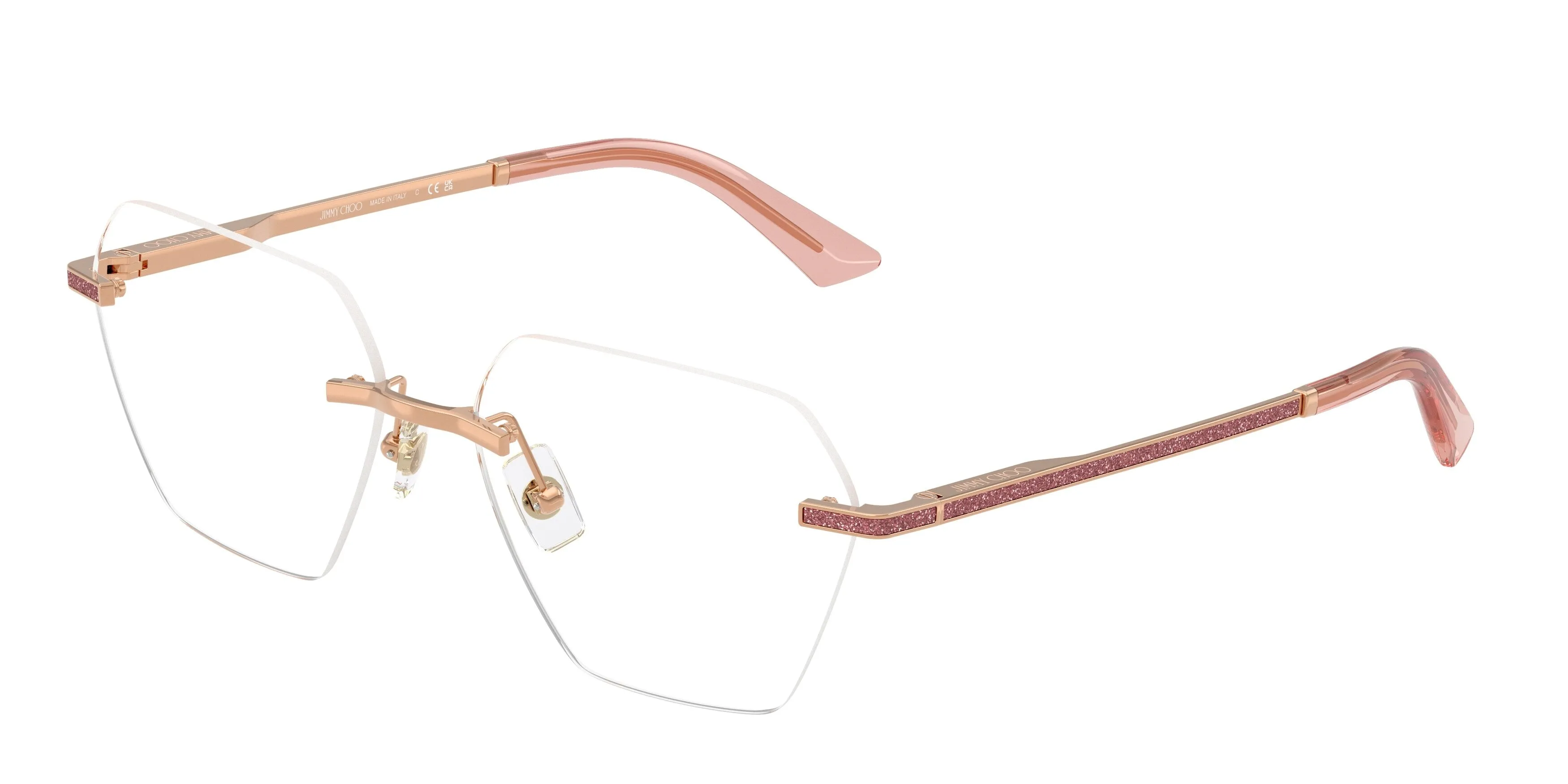 Jimmy Choo JC2016J 3008 Montature da vista Metallo Oro Geometrica Normale - immagine 1