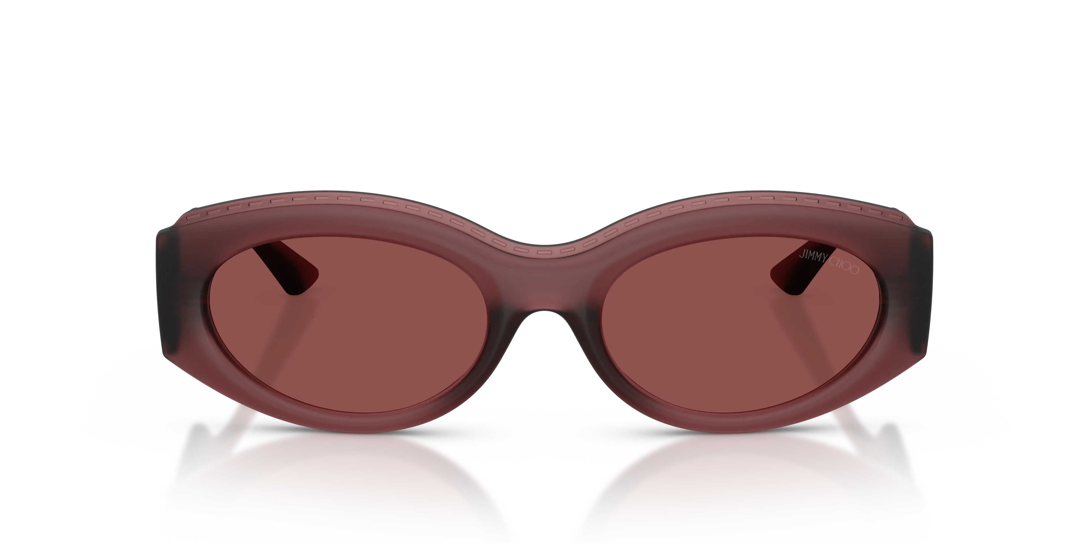 Jimmy Choo JC6002U 509375 Occhiali da sole Iniettato Rosso Viola Rotonda Normale - immagine 3