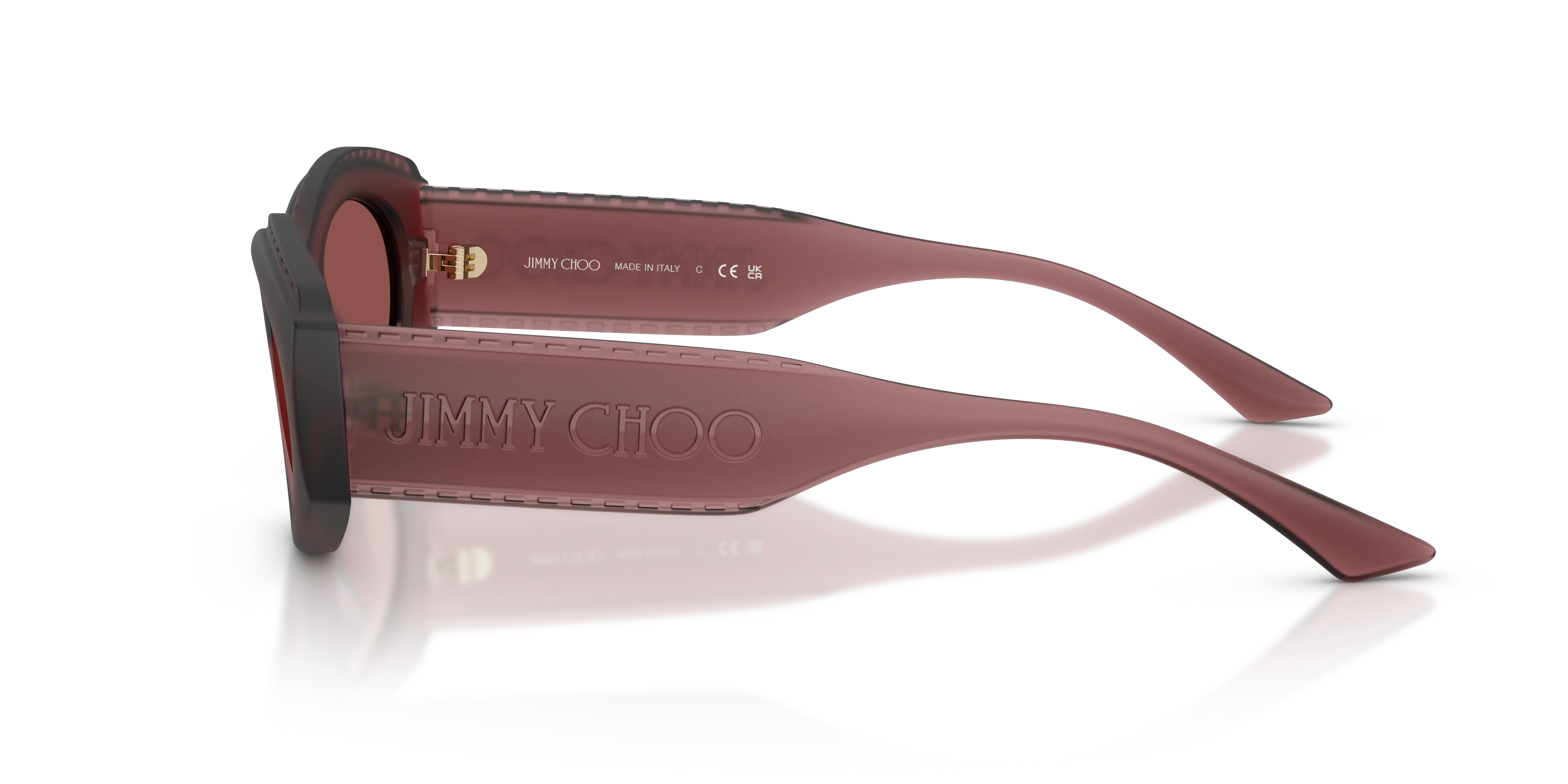 Jimmy Choo JC6002U 509375 Occhiali da sole Iniettato Rosso Viola Rotonda Normale - immagine 4