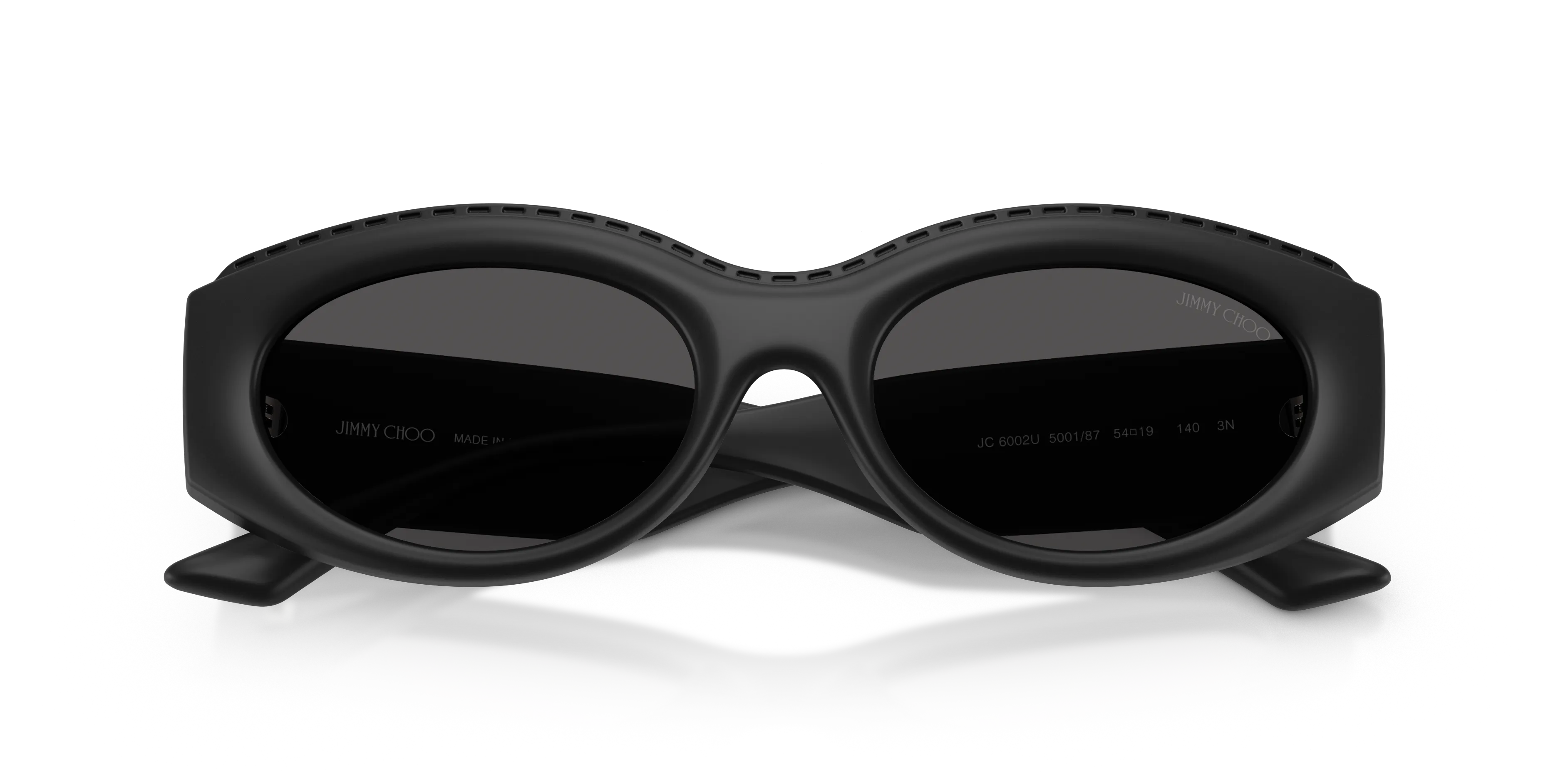 Jimmy Choo JC6002U 500187 Occhiali da sole Iniettato Nero Grigio Rotonda Normale - immagine 2