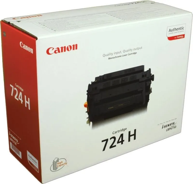 Cartuccia toner nero originale Canon 724H - 3482B011/3482B002 - immagine 1