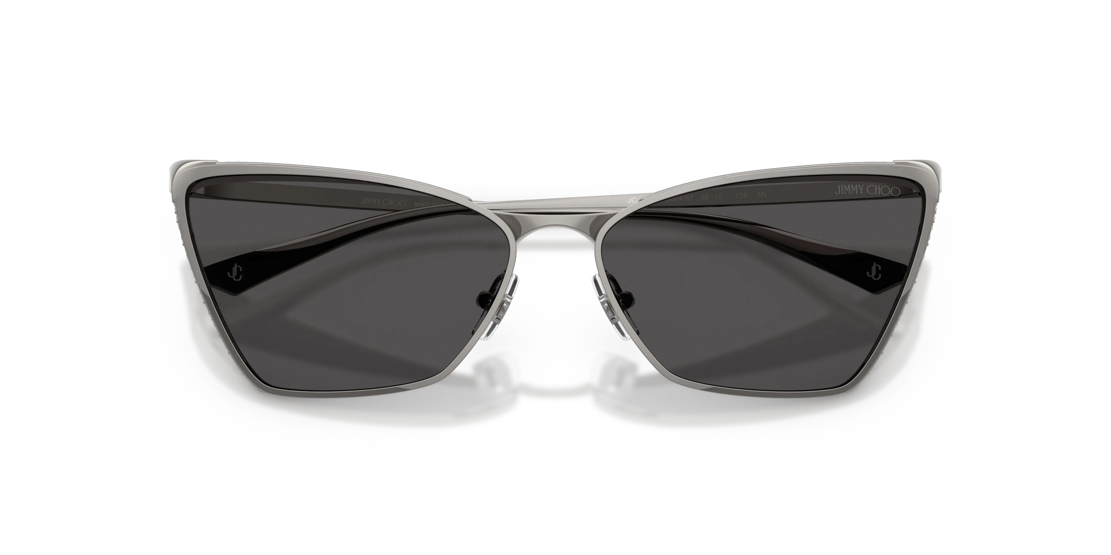 Jimmy Choo JC4019B 300487 Occhiali da sole Metallo Grigio Grigio Cat Eye Normale - immagine 2
