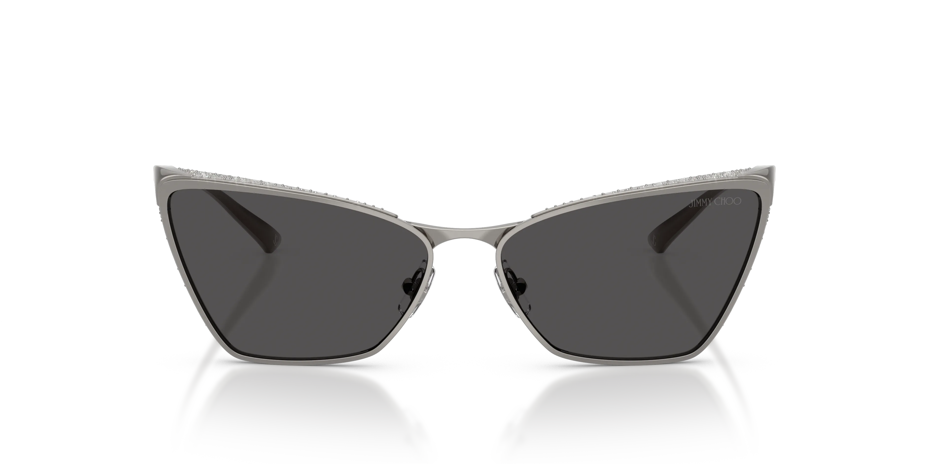 Jimmy Choo JC4019B 300487 Occhiali da sole Metallo Grigio Grigio Cat Eye Normale - immagine 3