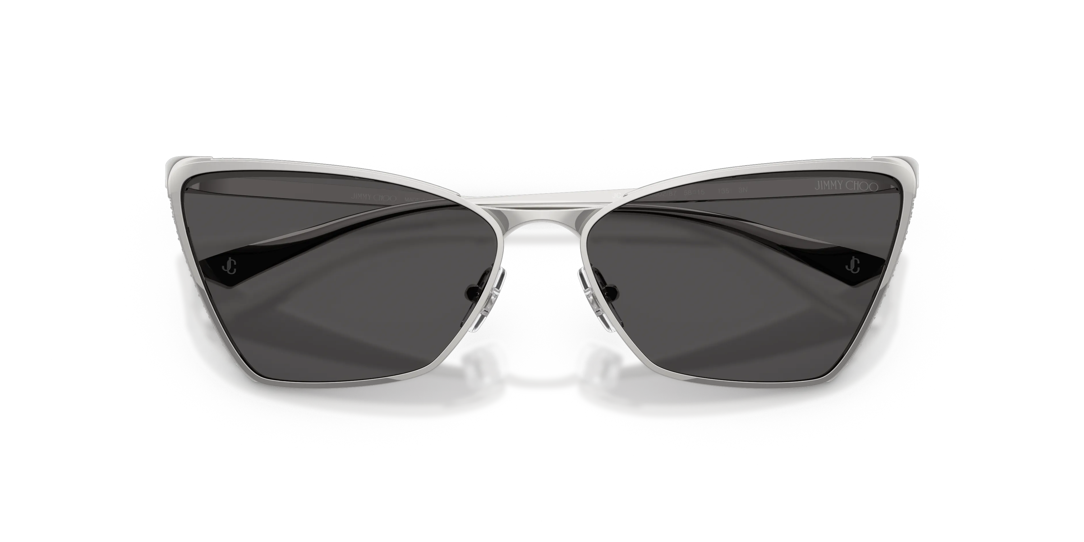 Jimmy Choo JC4019B 300287 Occhiali da sole Metallo Argento Grigio Cat Eye Normale - immagine 2