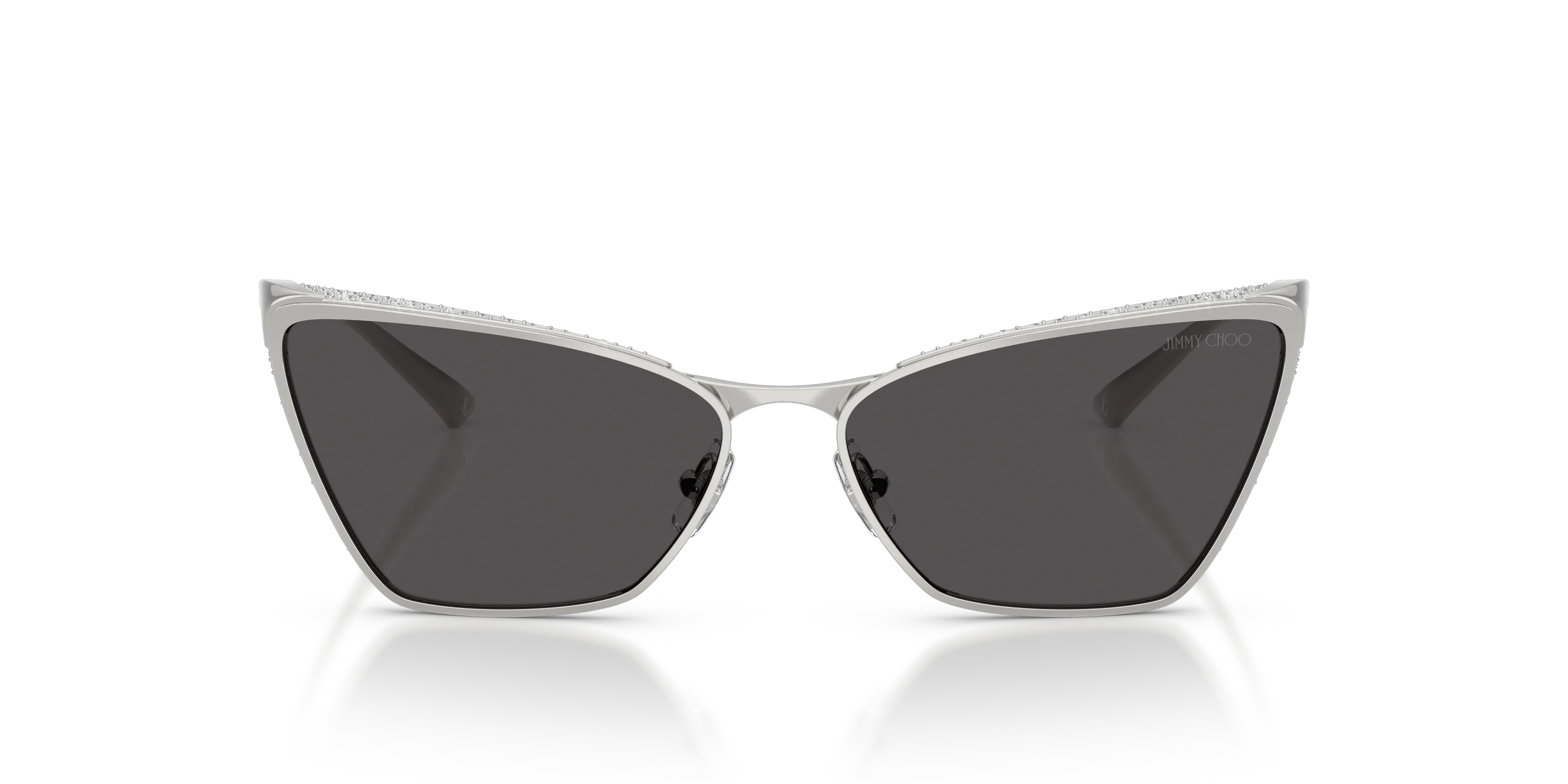 Jimmy Choo JC4019B 300287 Occhiali da sole Metallo Argento Grigio Cat Eye Normale - immagine 3