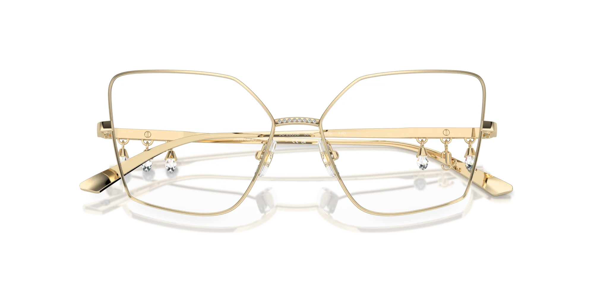 Jimmy Choo JC2005B 3006 Montature da vista Metallo Oro Cat Eye - immagine 2