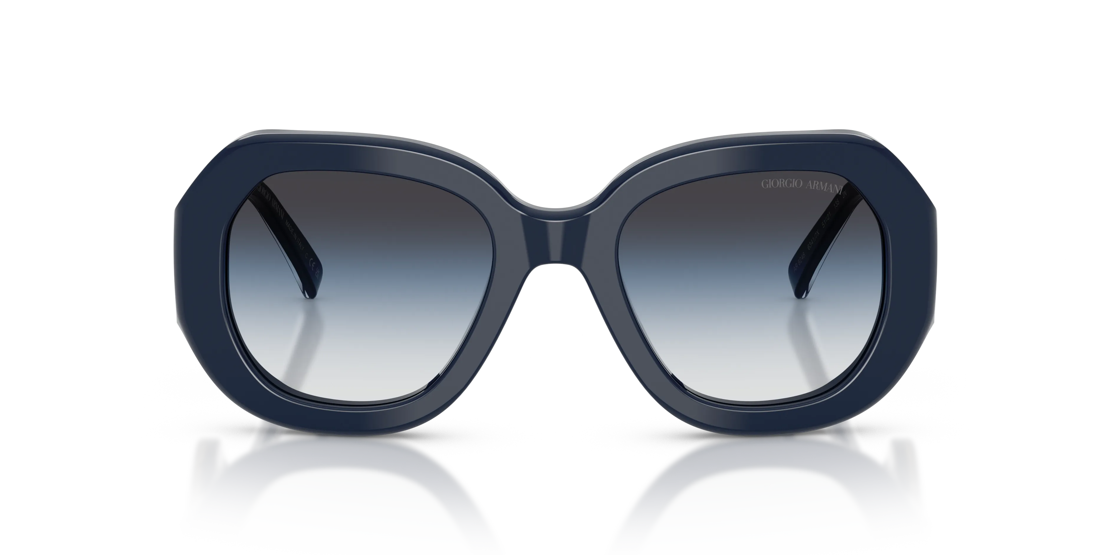 Giorgio Armani AR8248 63417X Occhiali da sole Acetato Blu Blu Squadrata Normale Sfumato - immagine 3