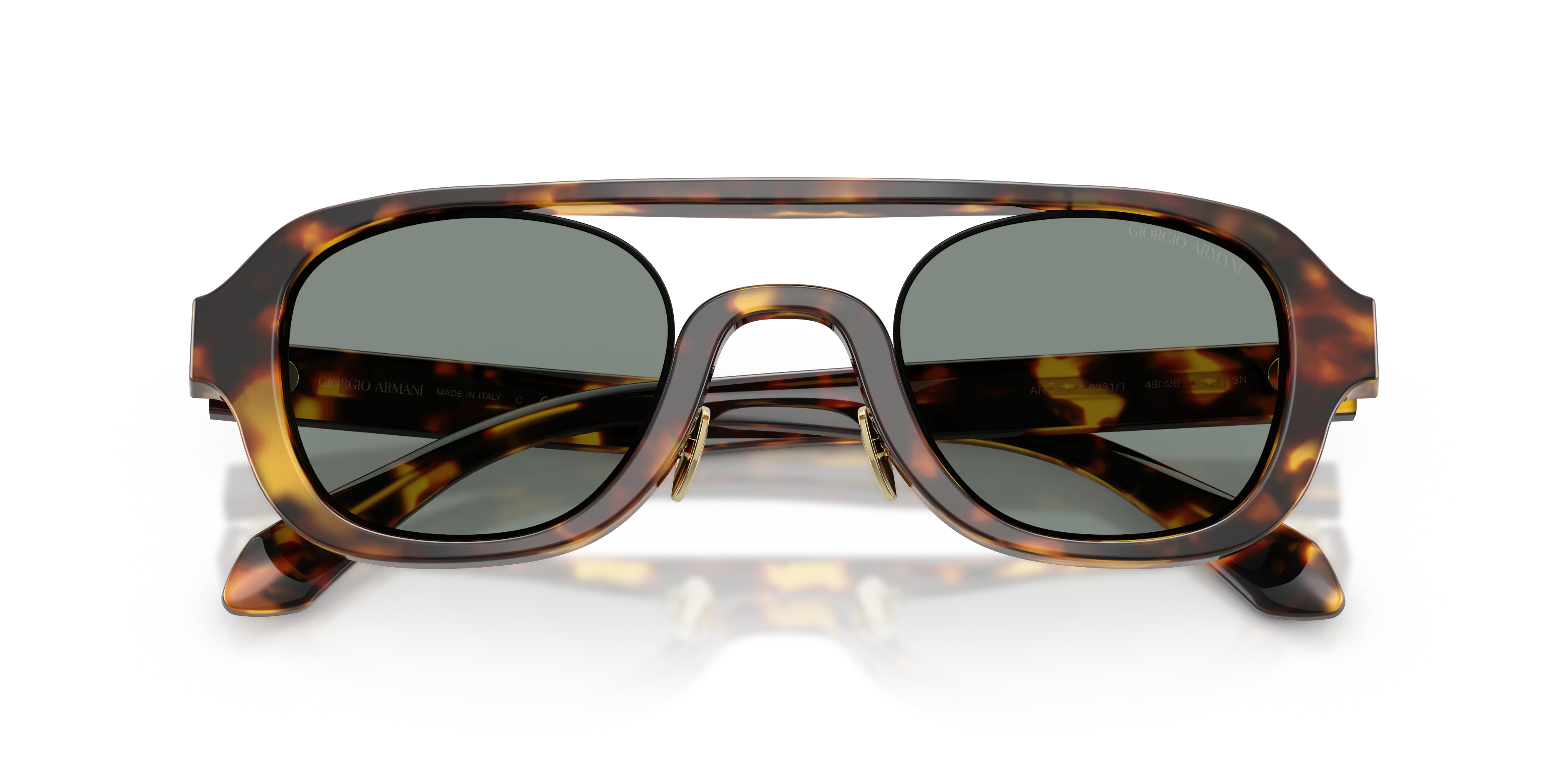 Giorgio Armani AR8247 6331/1 Occhiali da sole Acetato Tartaruga Grigio Geometrica Normale - immagine 2