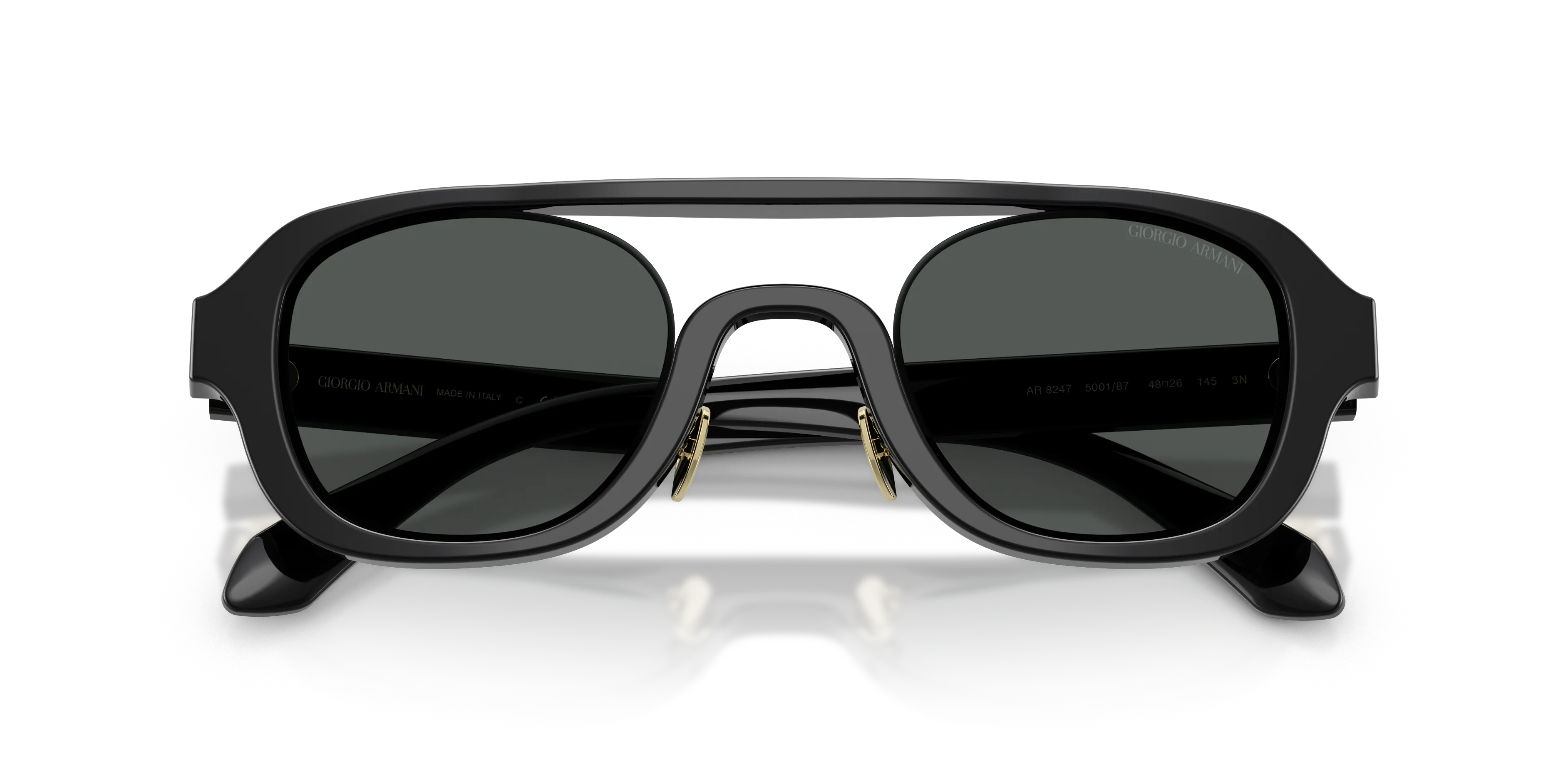 Giorgio Armani AR8247 500187 Occhiali da sole Acetato Nero Grigio Geometrica Normale - immagine 2